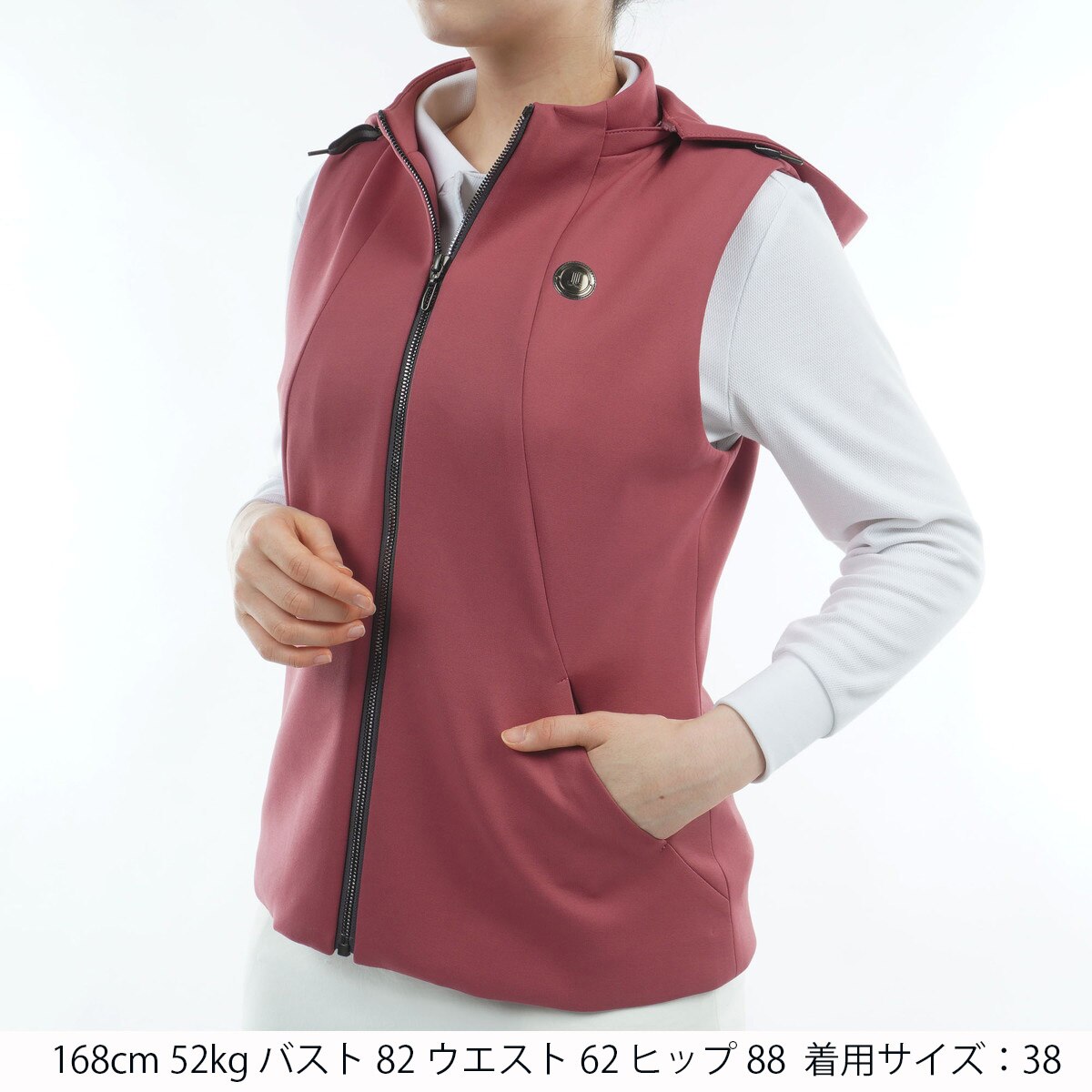 ランバンスポール　アウター　ベスト　レッド　ダウン 2WAY ダンボールニットアウターベスト レディス(ベスト)|LANVIN