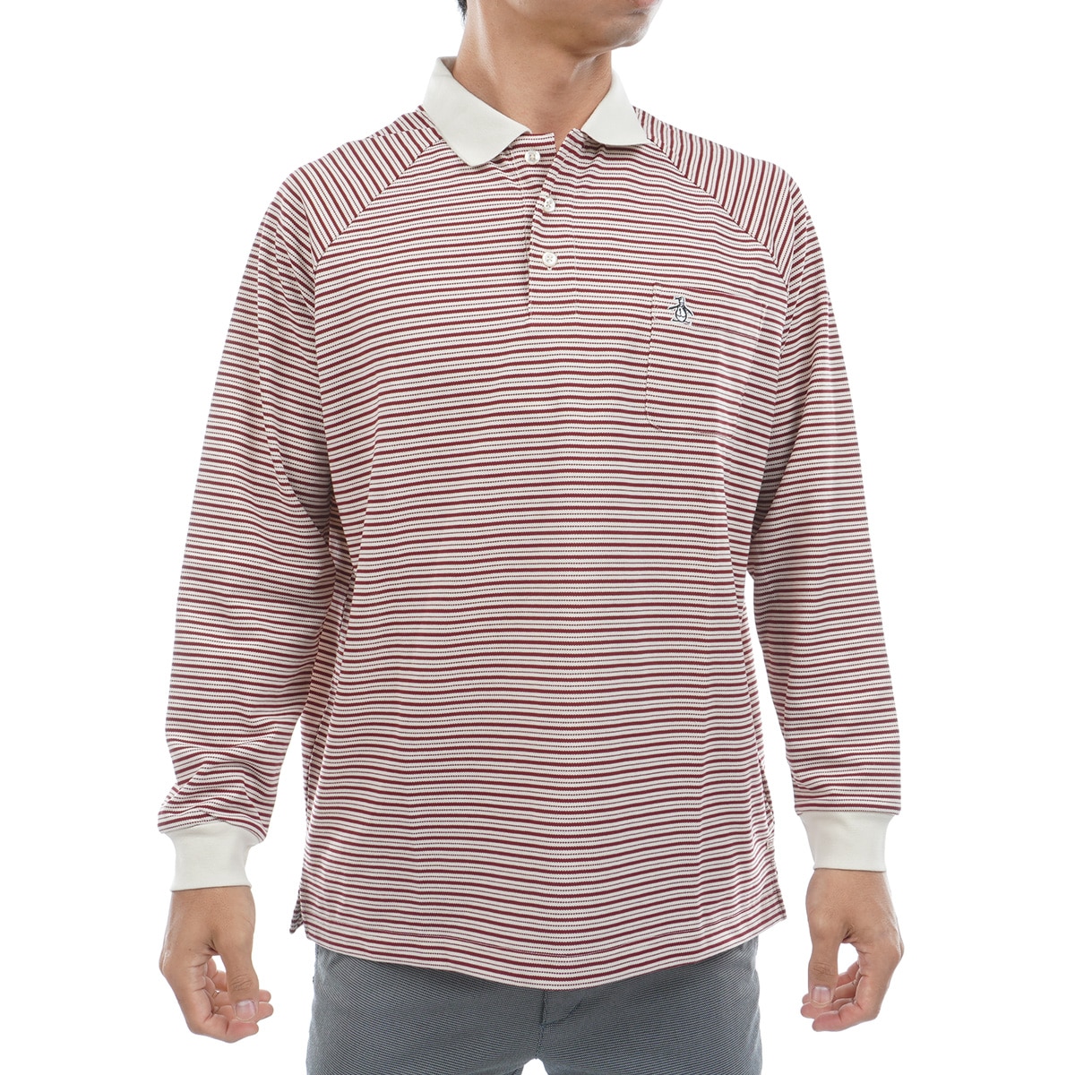 60' S ラグランスリーブボーダー 長袖ポロシャツ(長袖シャツ