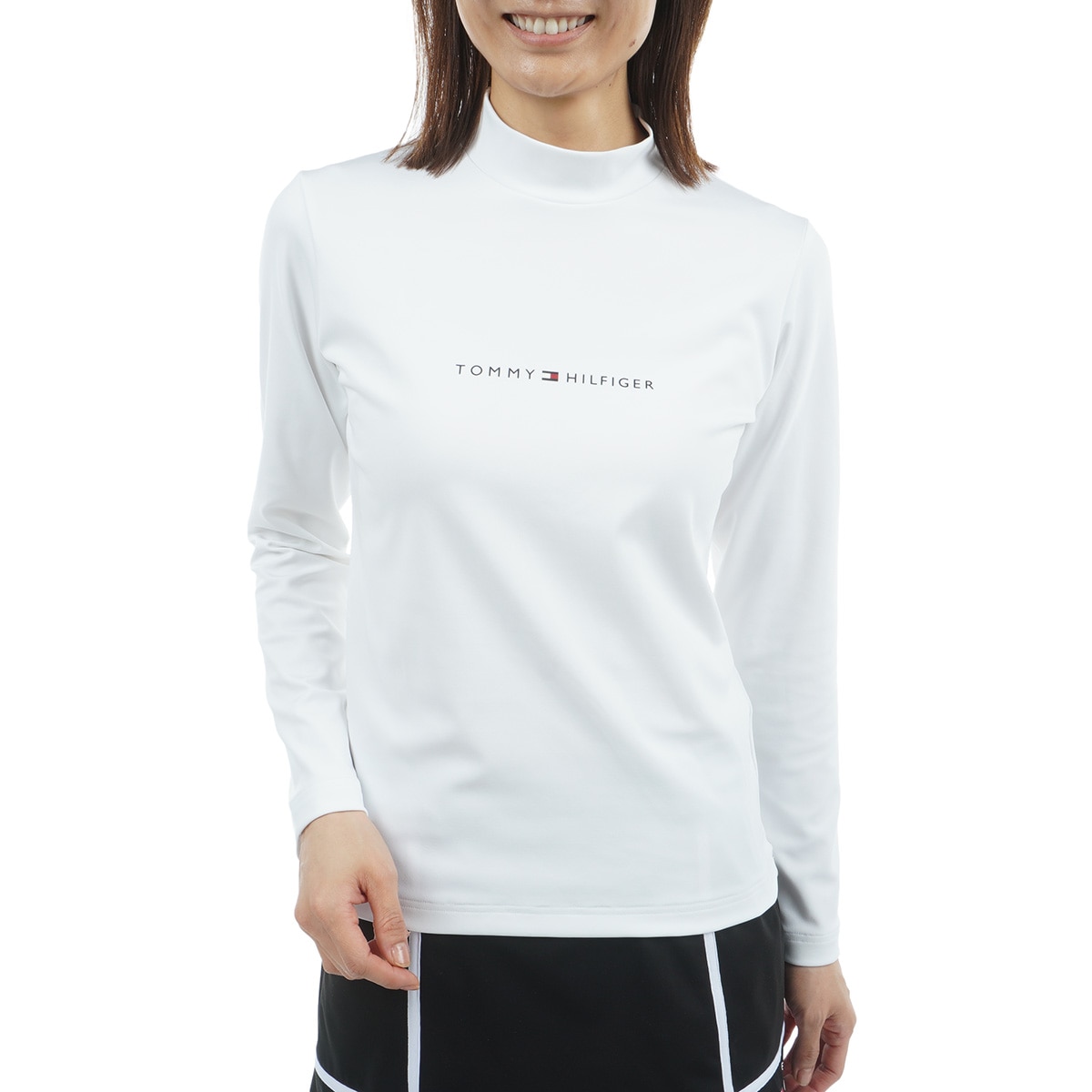 ストレッチ ベア天 モックネック長袖シャツ レディス(長袖シャツ