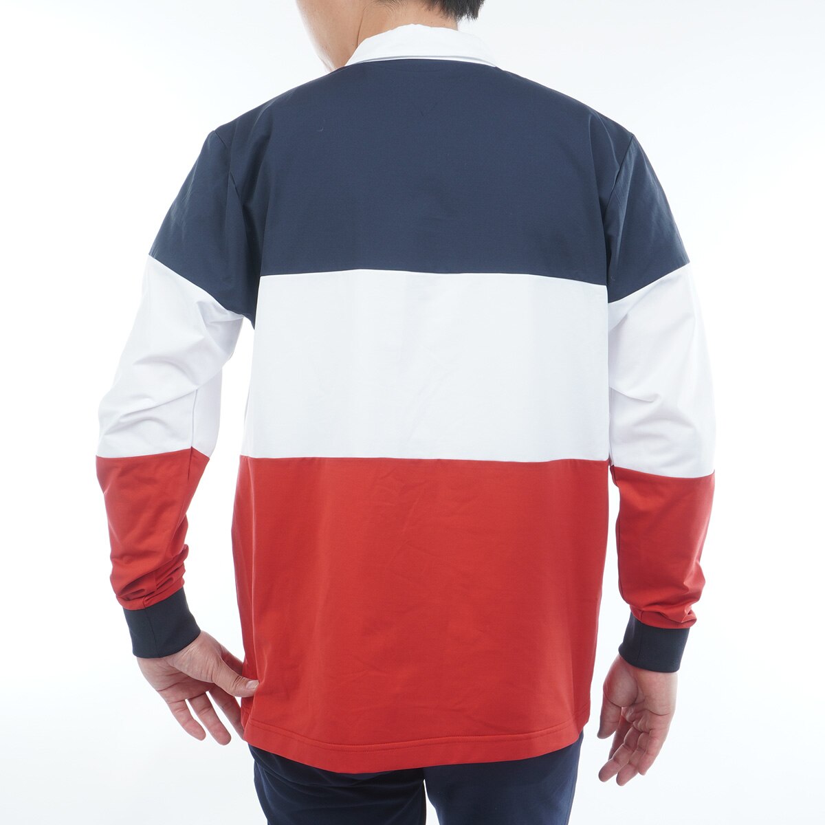 ITRSH1　TOMMY　HILFIGER長袖ポロシャツラガーシャツボーダー￥1～US古着卸大量セット業者まとめ売り tommy hilfiger ラガーシャツ（ポロシャツ｜トップス