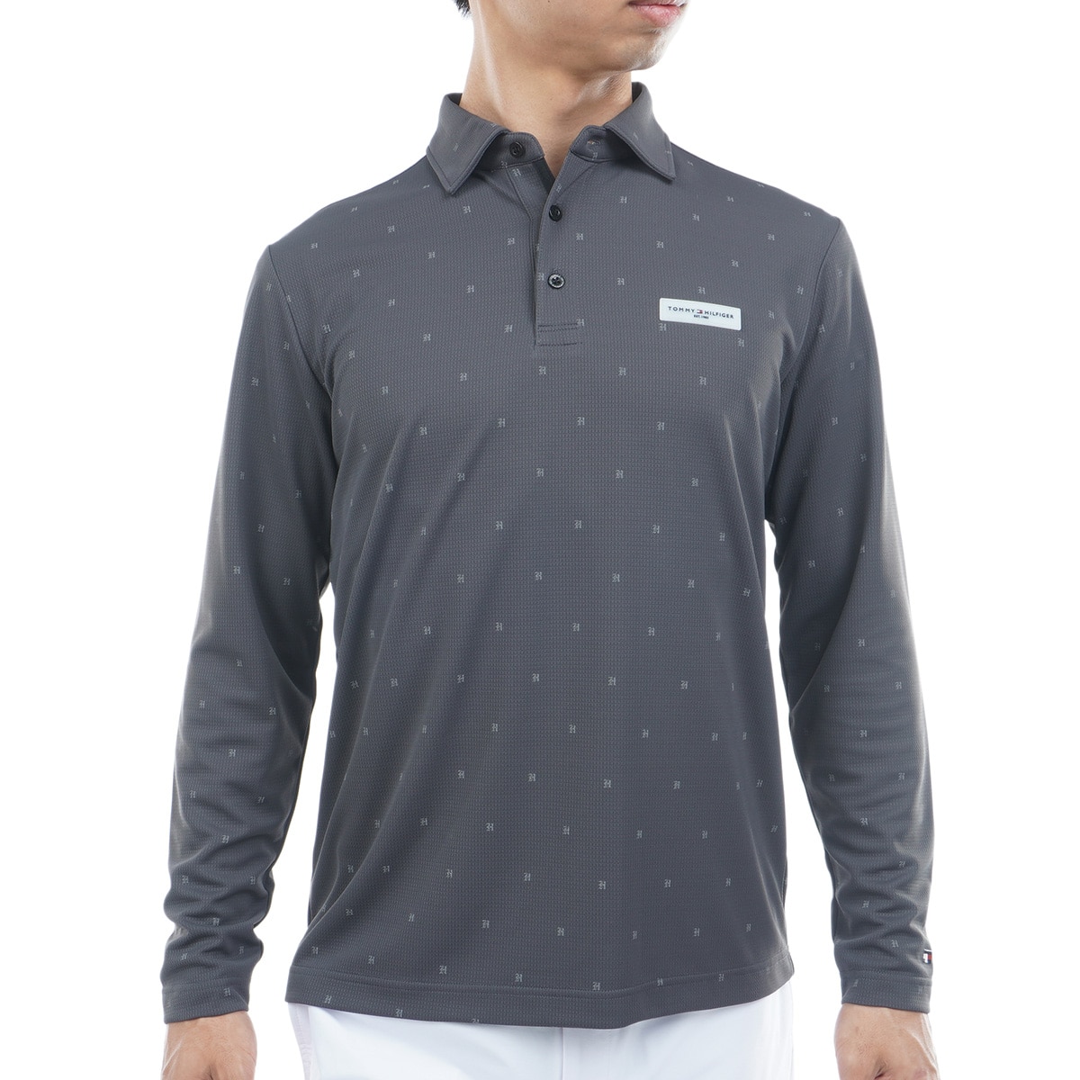 トミーヒルフィガーゴルフ】2022年人気ロゴ総柄 長袖ゴルフニット
