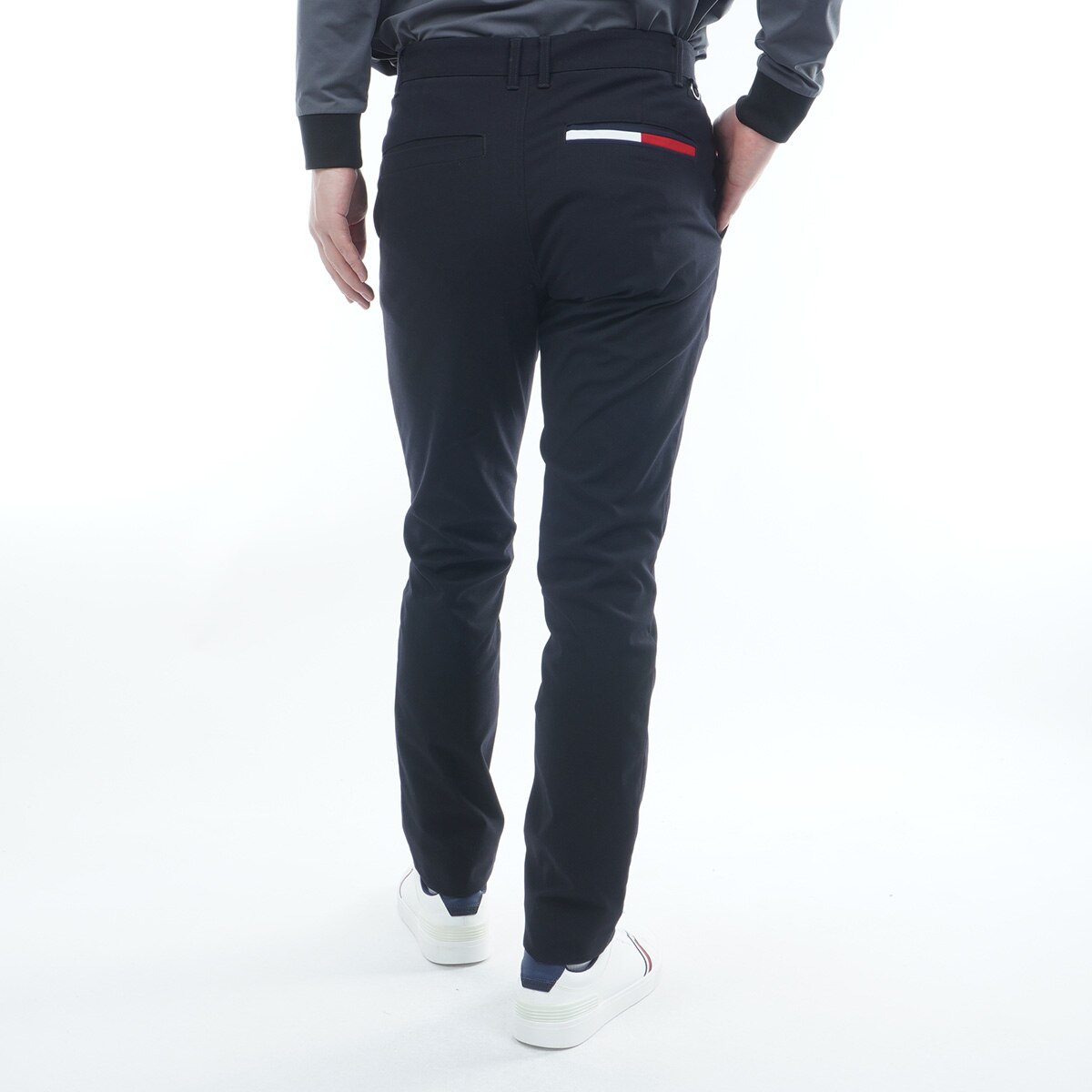   GOLF パンツ グレー THMA566 LL ストレッチ テーパードパンツ(ロングパンツ)|TOMMY HILFIGER GOLF