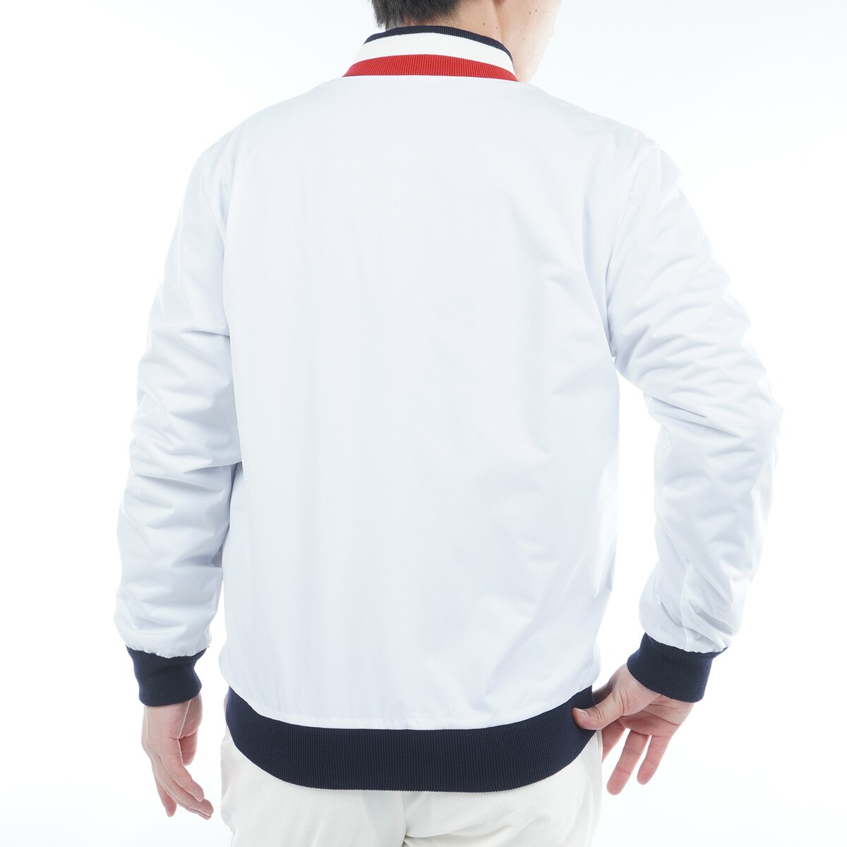 ストレッチ ロゴジャカードニット リバーシブルジャケット(アウター