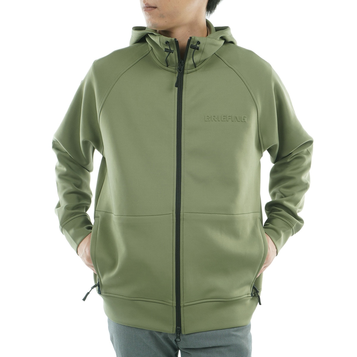 人気商品！BRIEFING ブリーフィング 3Dロゴパーカー オリーブ M MEN'S 3D LOGO PARKA（メンズ 3D ロゴパーカー）（BRG253M25