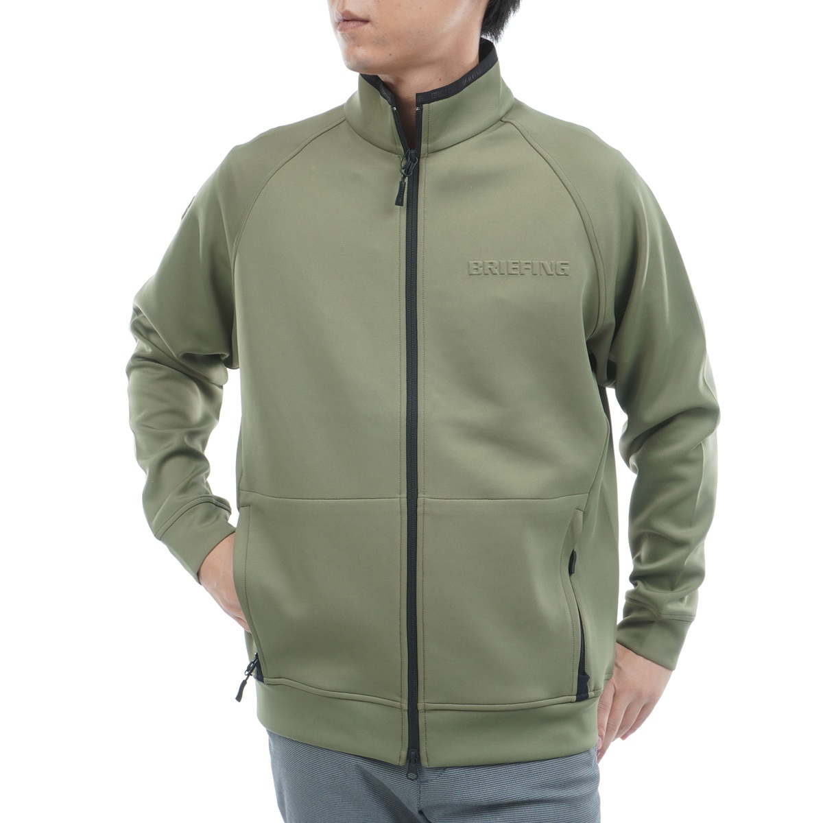 【値下げ中】BRIEFING メンズ　3Dロゴ　フード付きジャケット　 Mサイズ ストレッチ 3D ロゴ ブルゾン(アウター(ブルゾン、ウインド