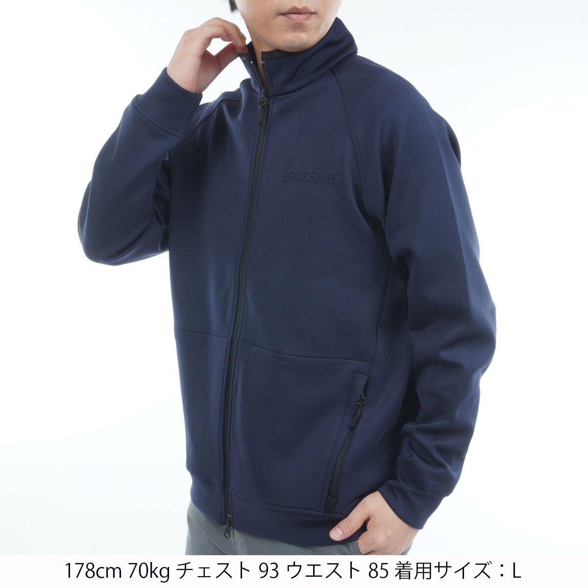 ストレッチ 3D ロゴ ブルゾン(アウター(ブルゾン、ウインド