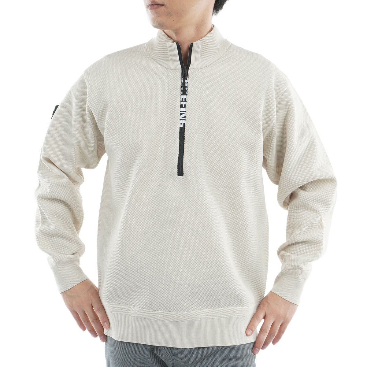 BRIEFING ハーフジップセーター L グレー WR ハーフジップ セーター(中間着(セーター、トレーナー