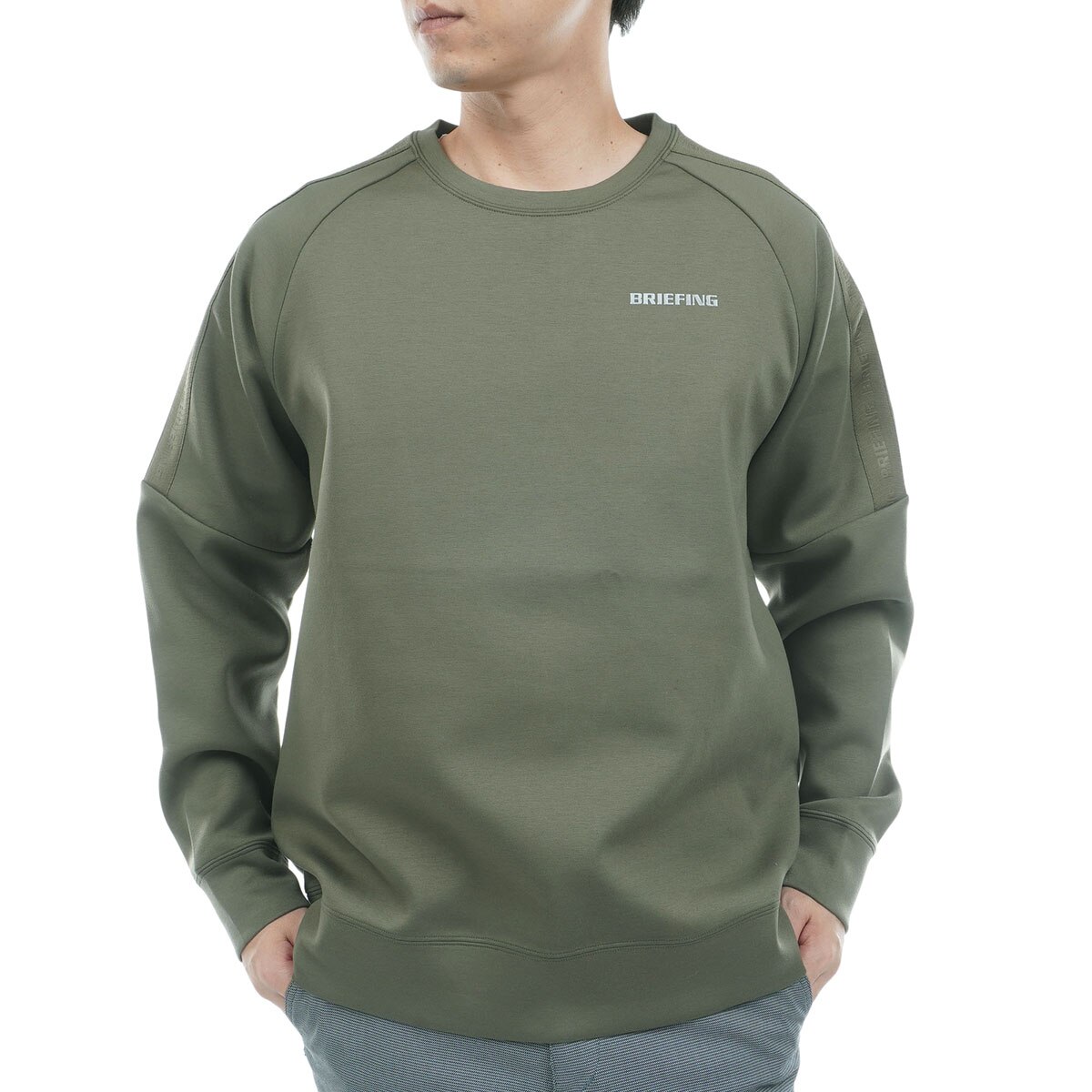 ウォーム ロゴ ライン クルーネック長袖シャツ(長袖シャツ・ポロシャツ