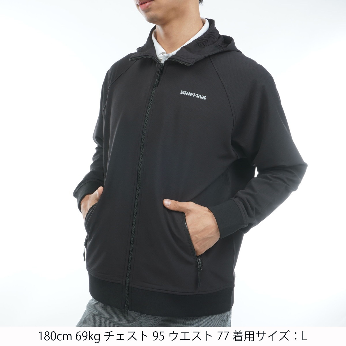 ストレッチ 裏起毛 ストームフリース BACK DOTS パーカー(中間着