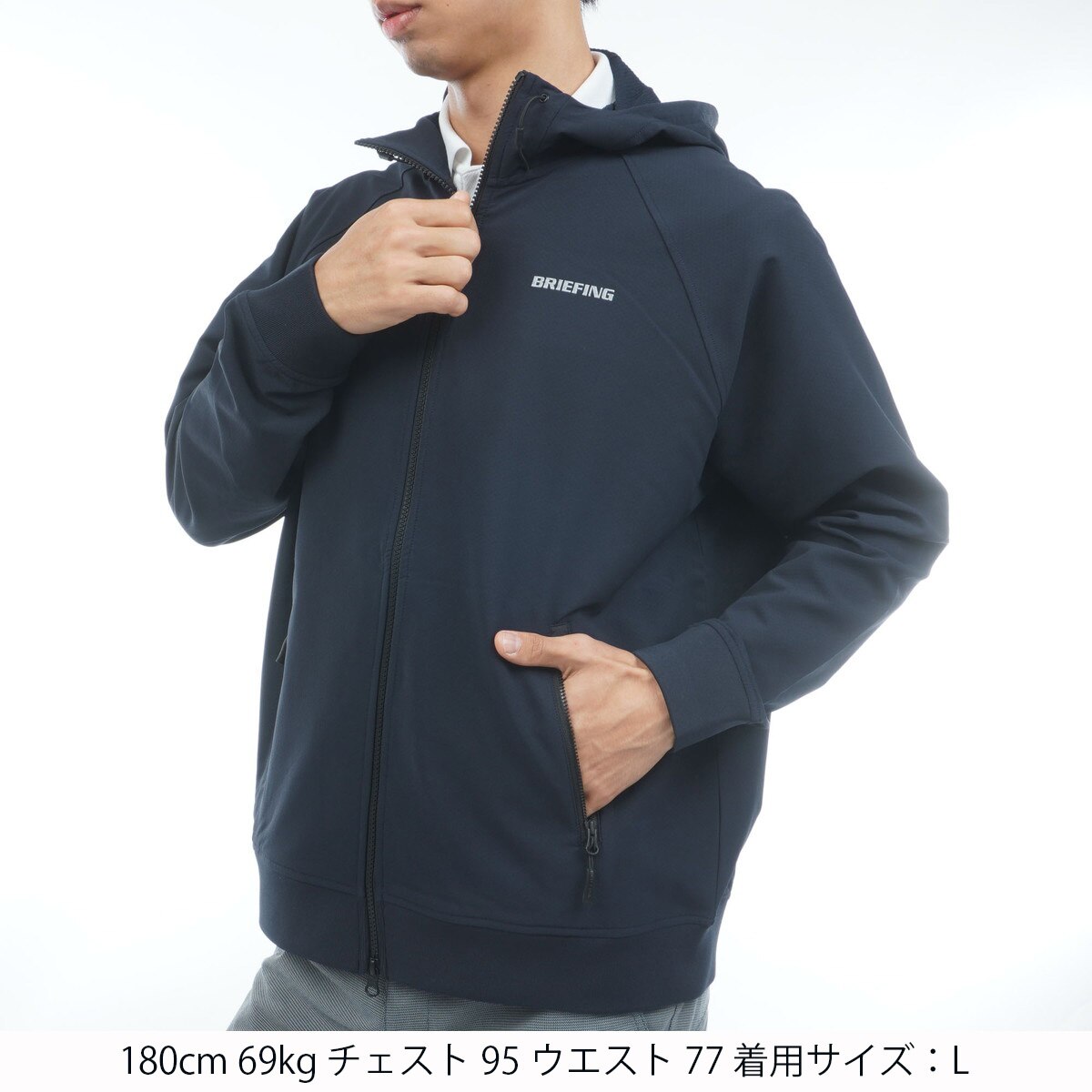 ストレッチ 裏起毛 ストームフリース BACK DOTS パーカー(中間着