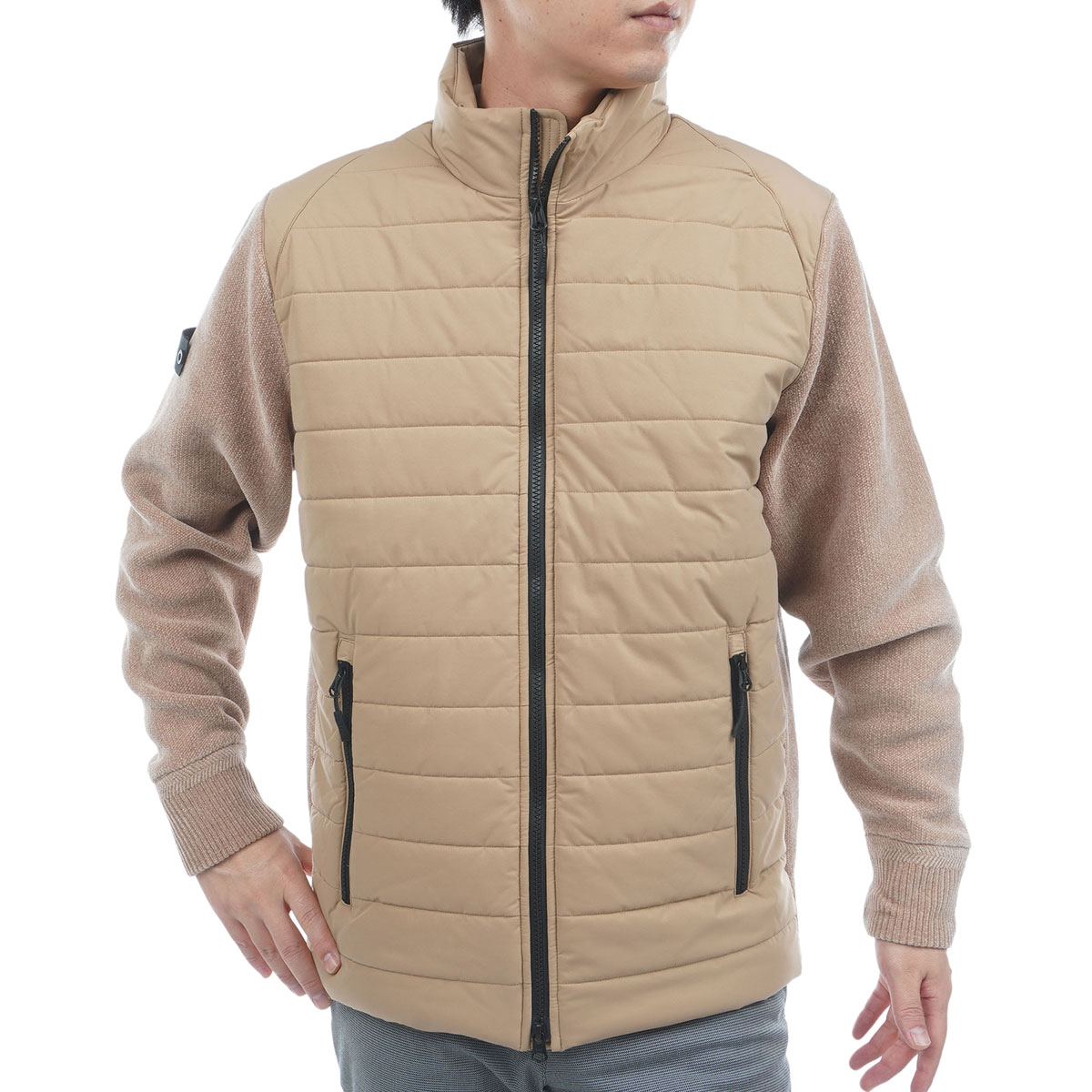 ストレッチ ウインドブロック モールヤーン ニット ブルゾン(アウター