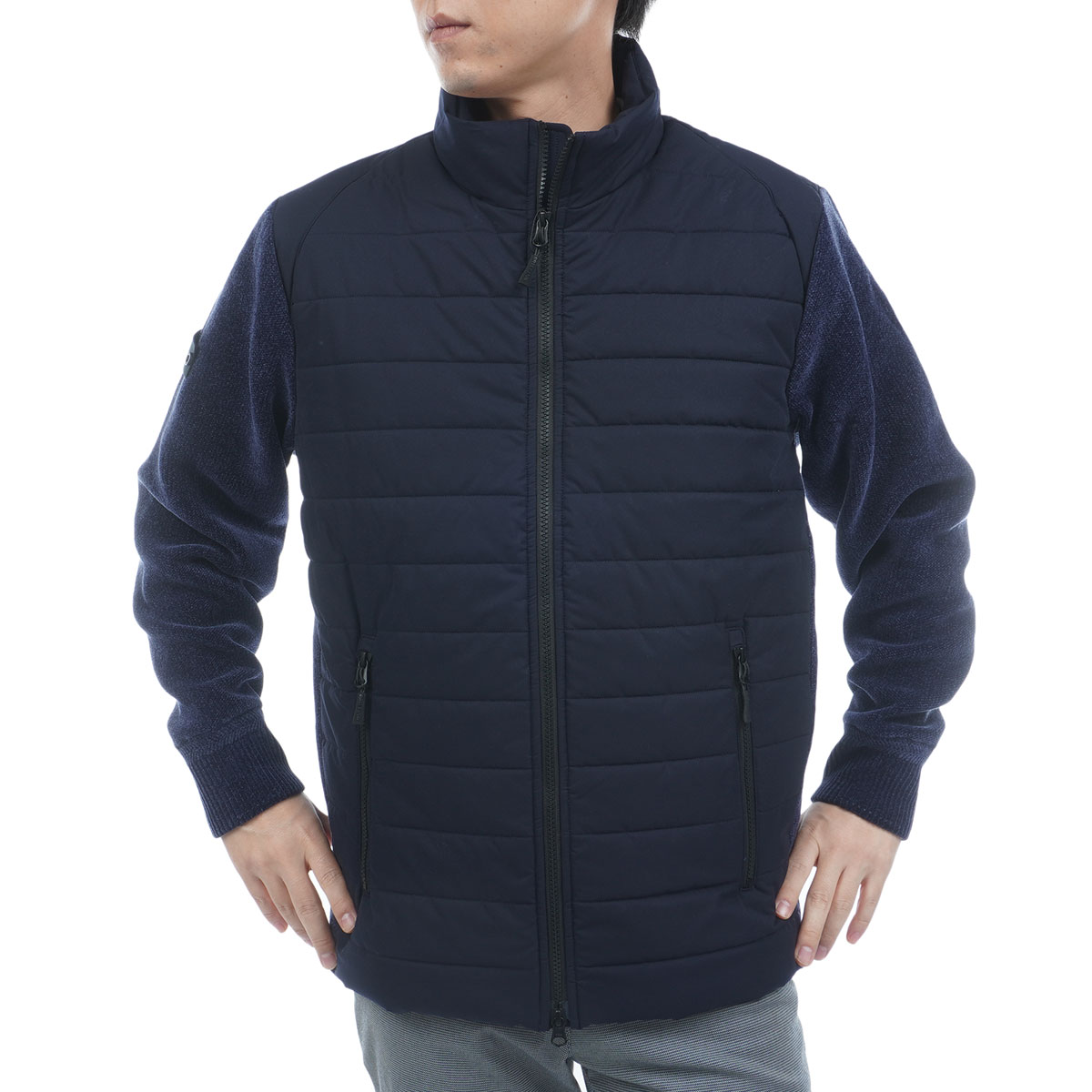 ストレッチ ウインドブロック モールヤーン ニット ブルゾン(アウター