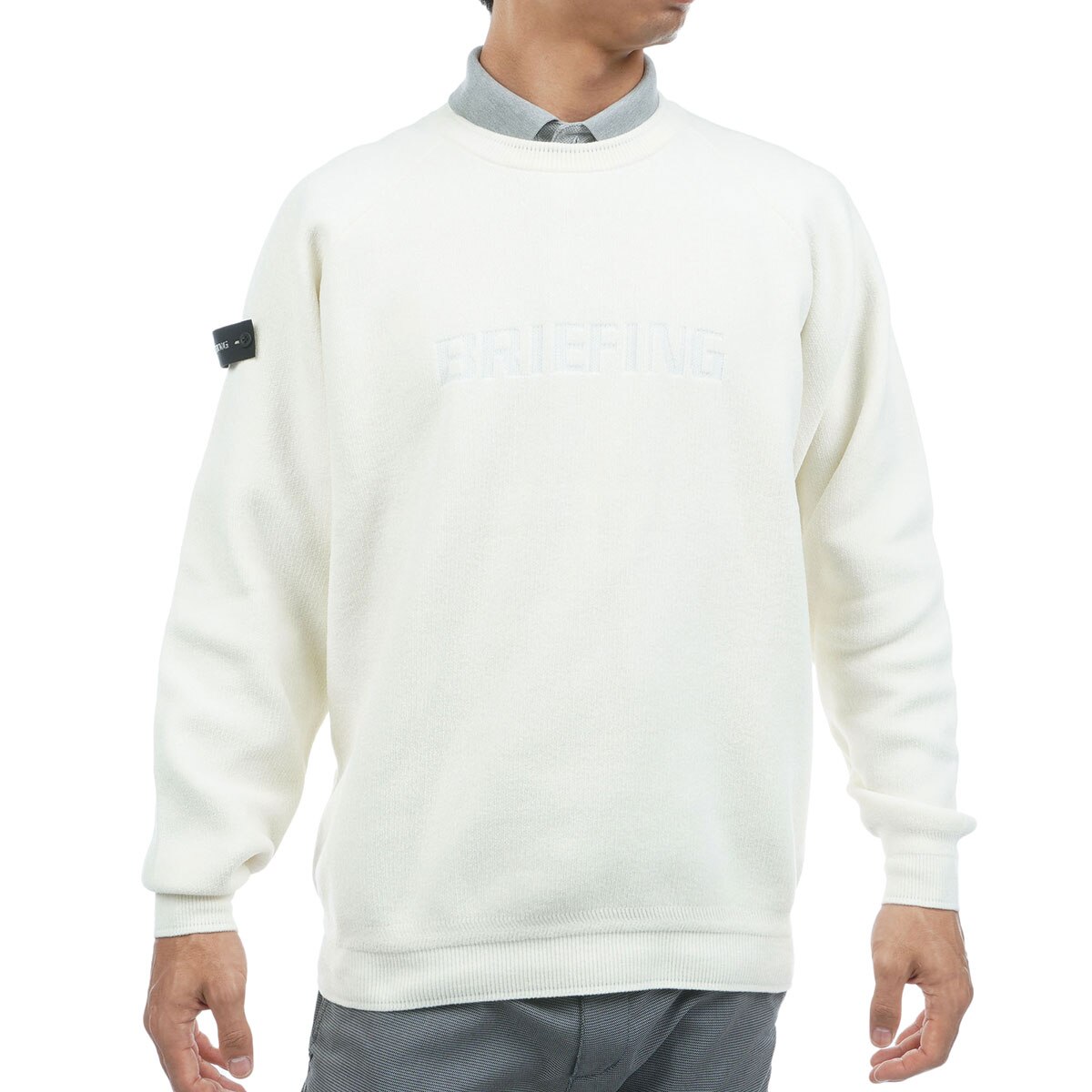 美品　ブリーフィング　サイドロゴ　ストレッチ　クルーネック　スウェット 美品 ブリーフィング サイドロゴ ストレッチ クルーネック スウェット