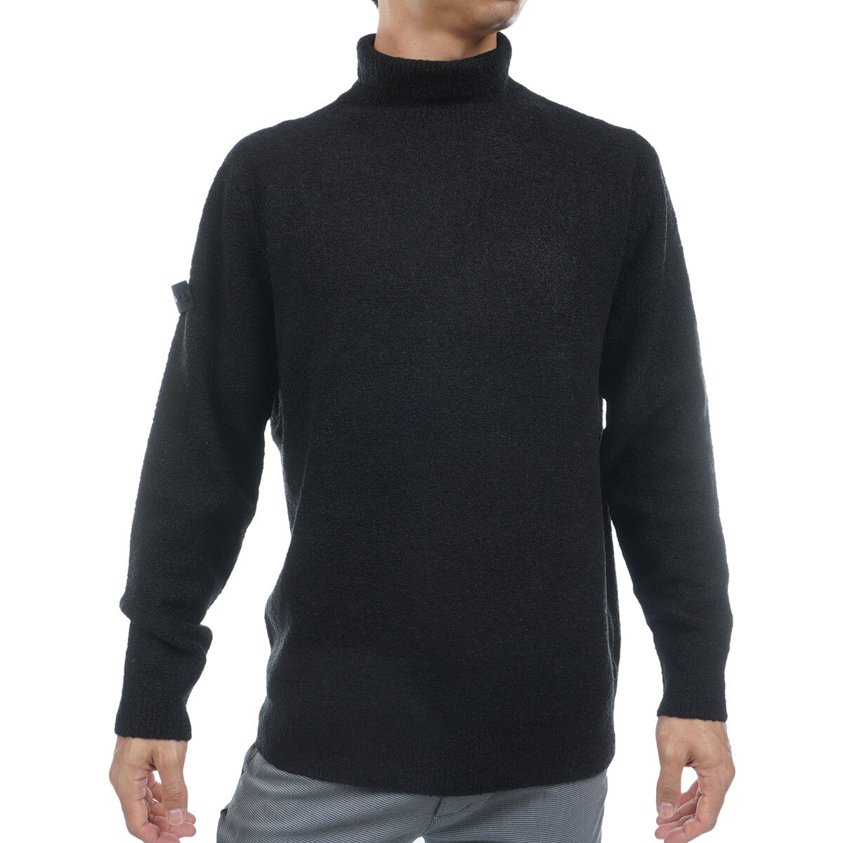 新品【BRIEFING】ブークレタートルネックニット ブラック 口コミ・評価｜ブークレヤーン タートルネック セーター（中間着