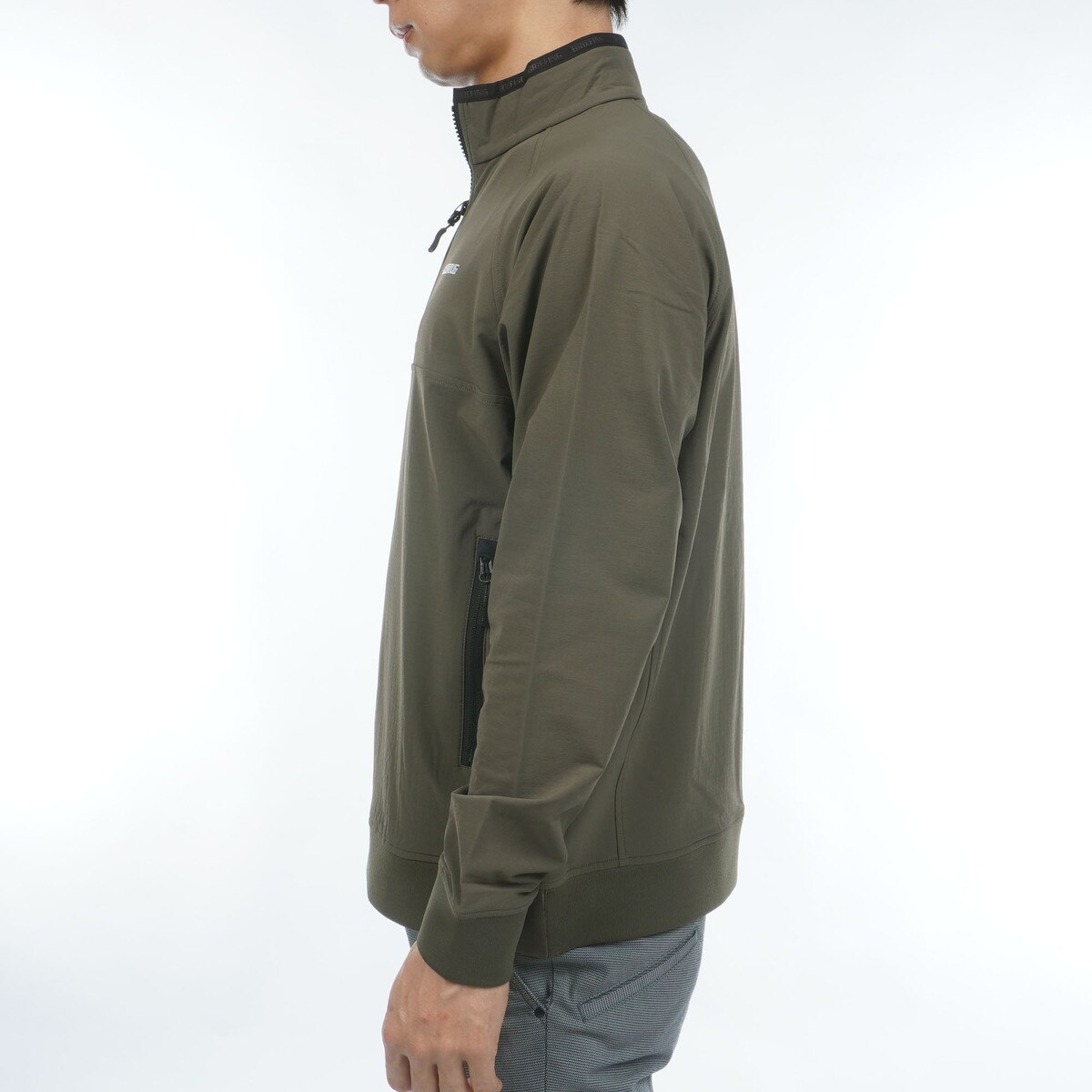 ストレッチ 裏起毛 ストームフリース ハーフジップ ジャケット