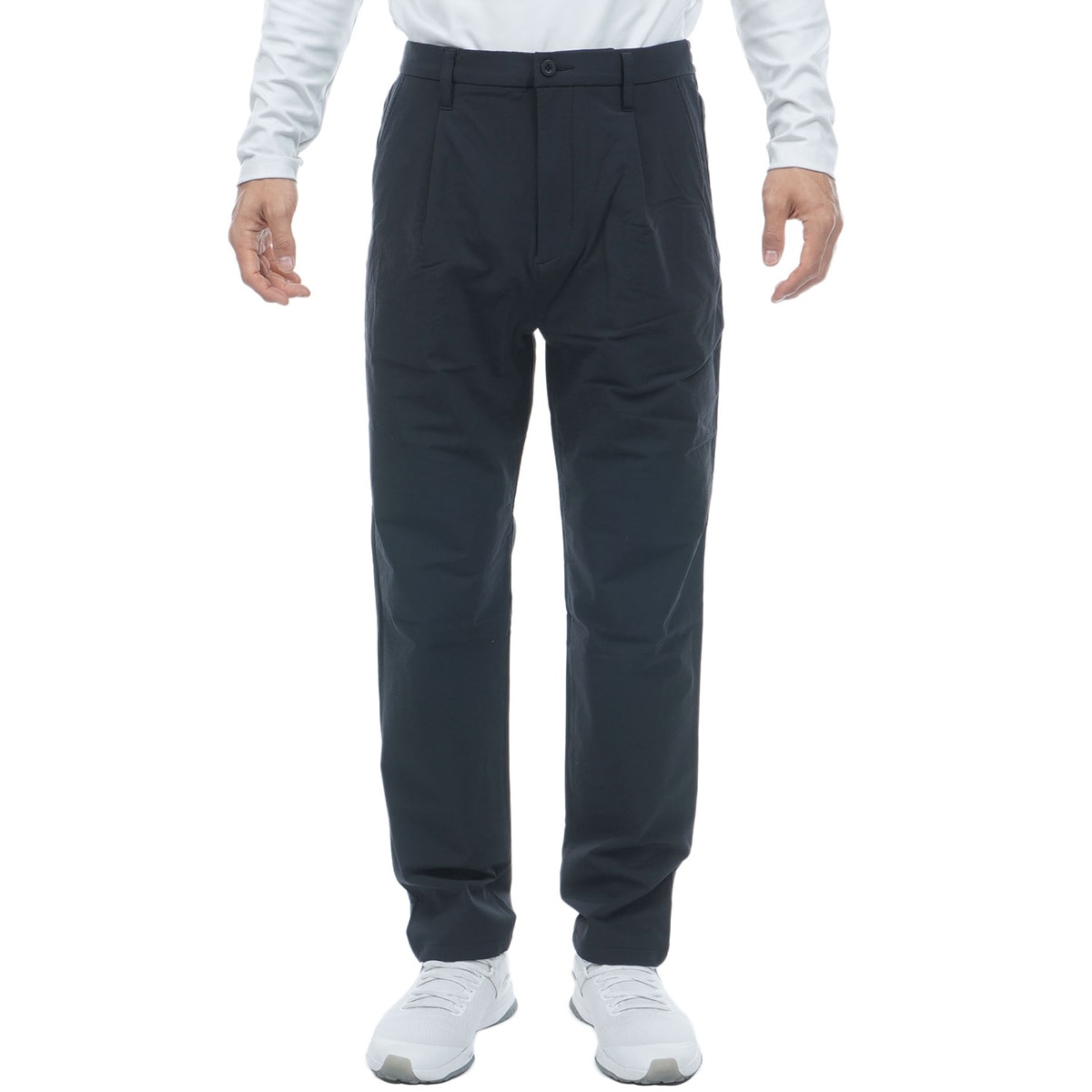 ストレッチ 裏起毛 ストームフリース ワイドテーパード ワンタック