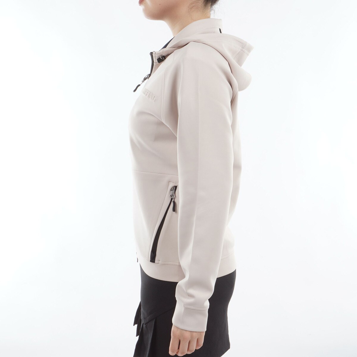 ストレッチ 3D ロゴ パーカー レディス(中間着(セーター、トレーナー