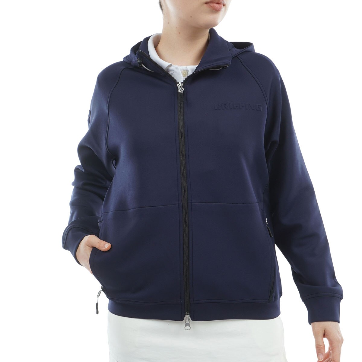 ストレッチ 3D ロゴ パーカー レディス(中間着(セーター