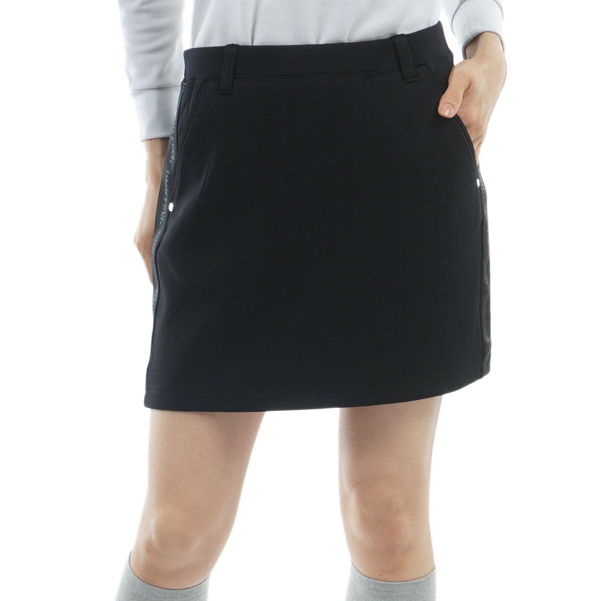 【美品✨】ブリーフィング　ゴルフ　スカート　ミニスカート　ラインロゴ　黒　S ブリーフィングゴルフ ロゴラインスカート BRG243W44