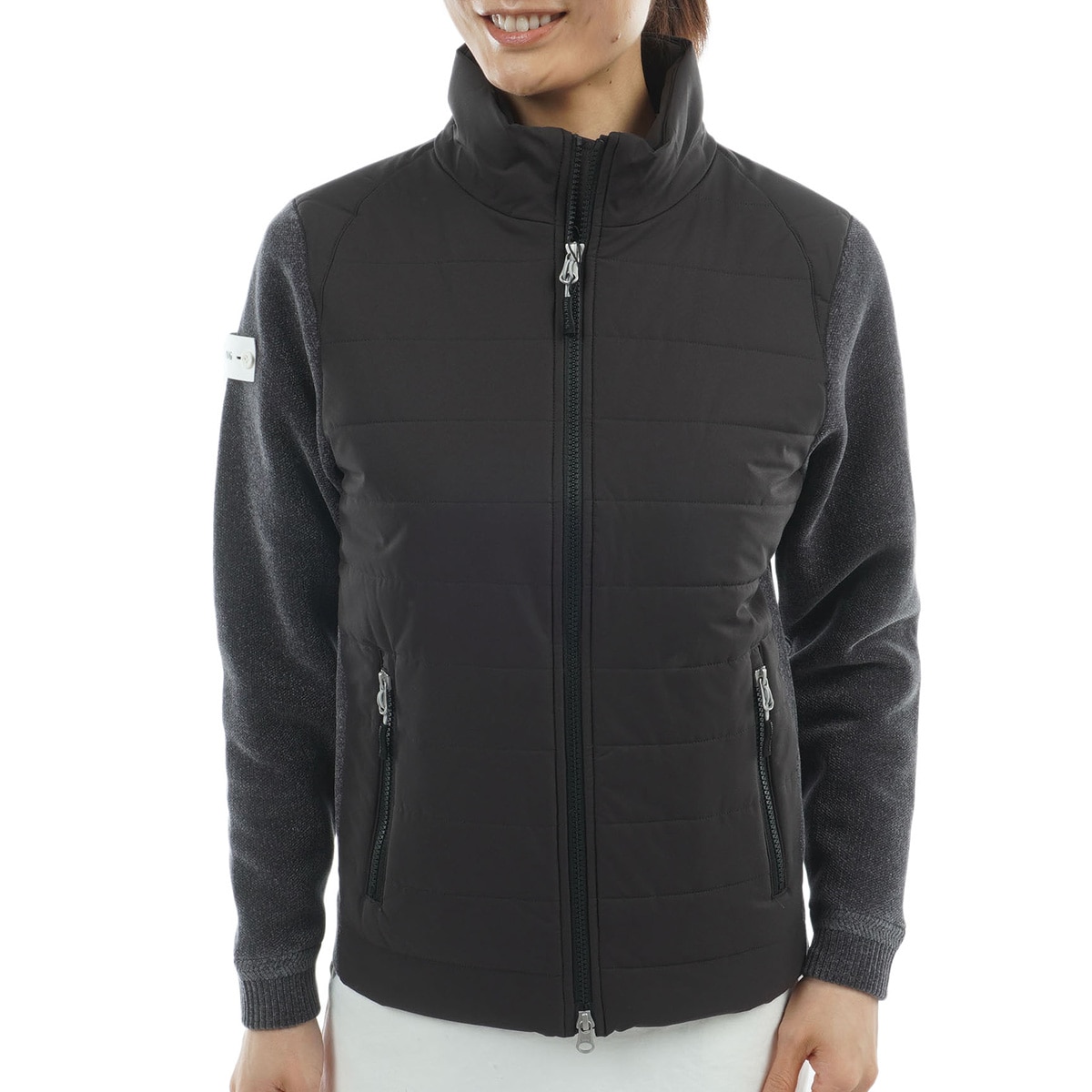 ストレッチ ウインドブロック モールヤーン ニット ブルゾン レディス