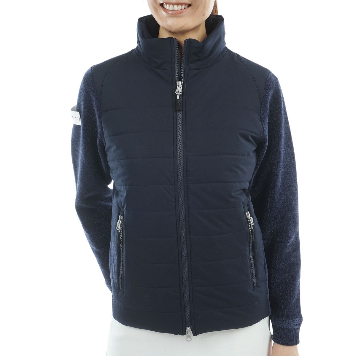 ストレッチ ウインドブロック モールヤーン ニット ブルゾン レディス