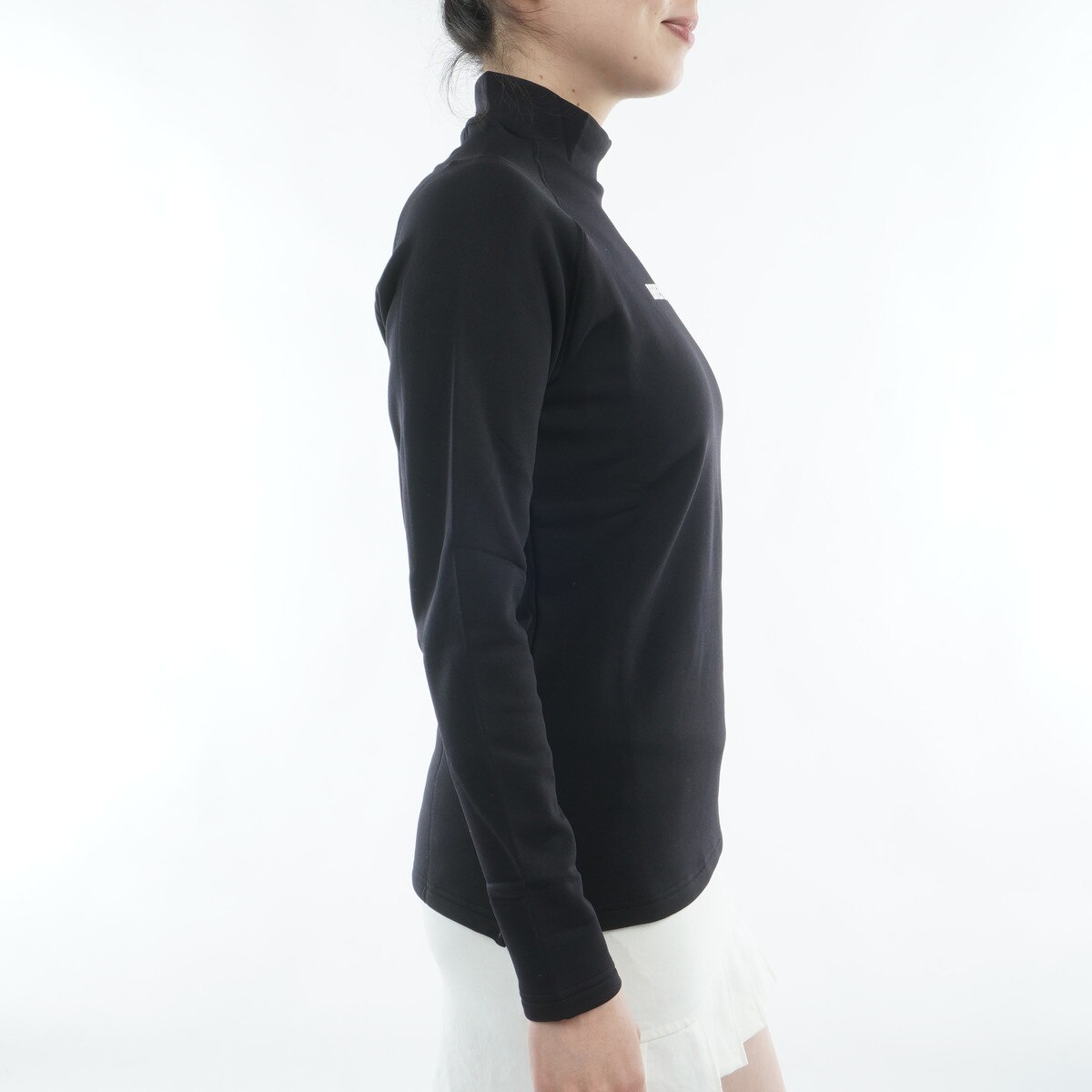 ストレッチ 裏起毛 ウォーム ハイネック長袖シャツ レディス(長袖