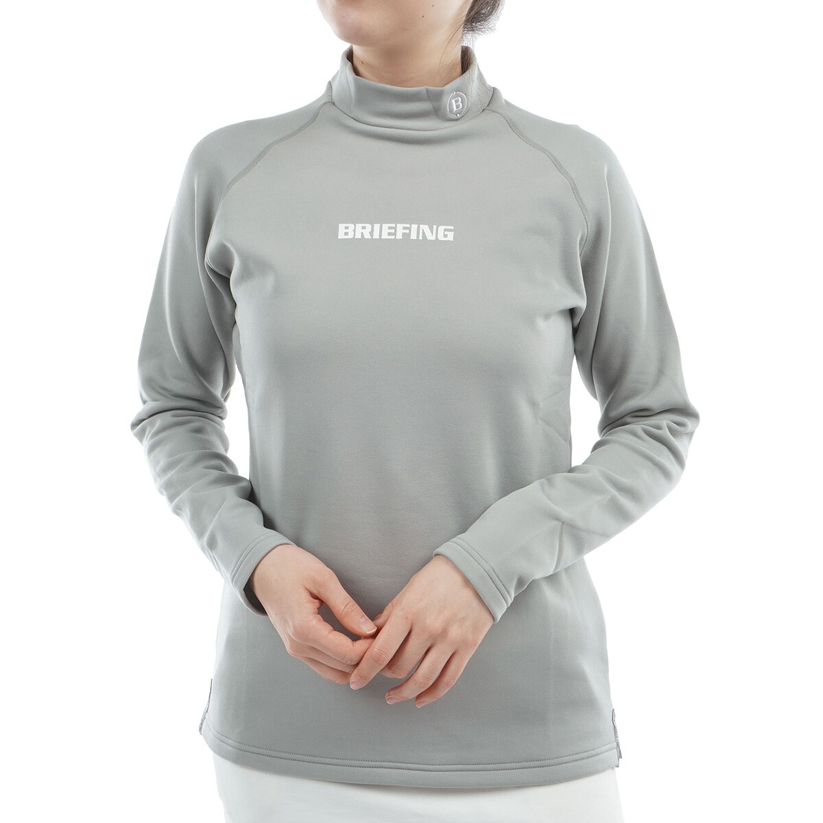 ストレッチ 裏起毛 ウォーム ハイネック長袖シャツ レディス(長袖