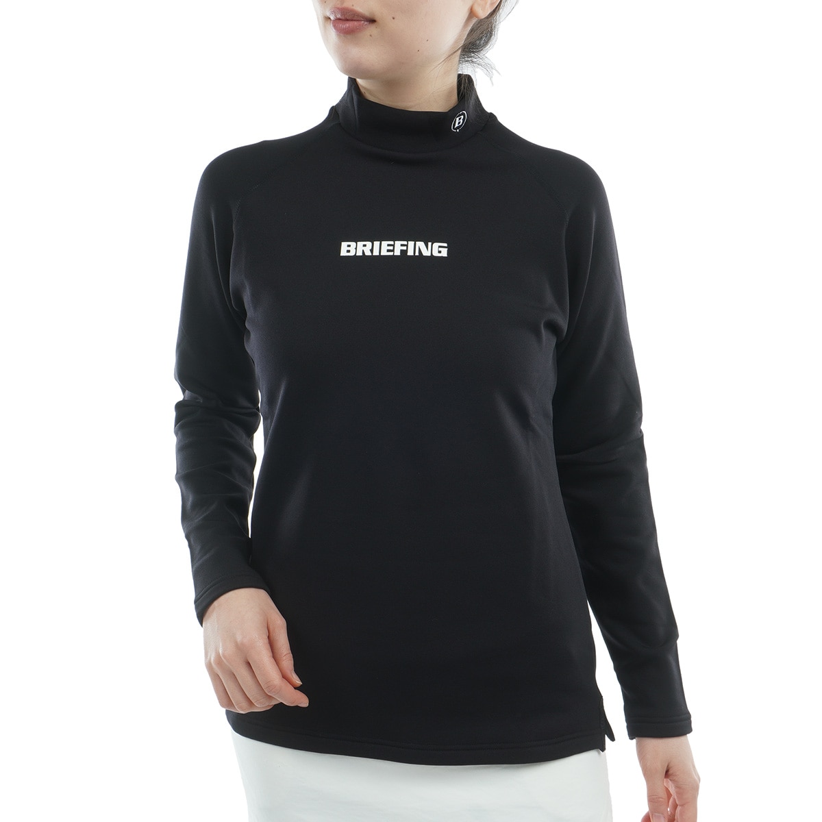 ストレッチ 裏起毛 ウォーム ハイネック長袖シャツ レディス(長袖