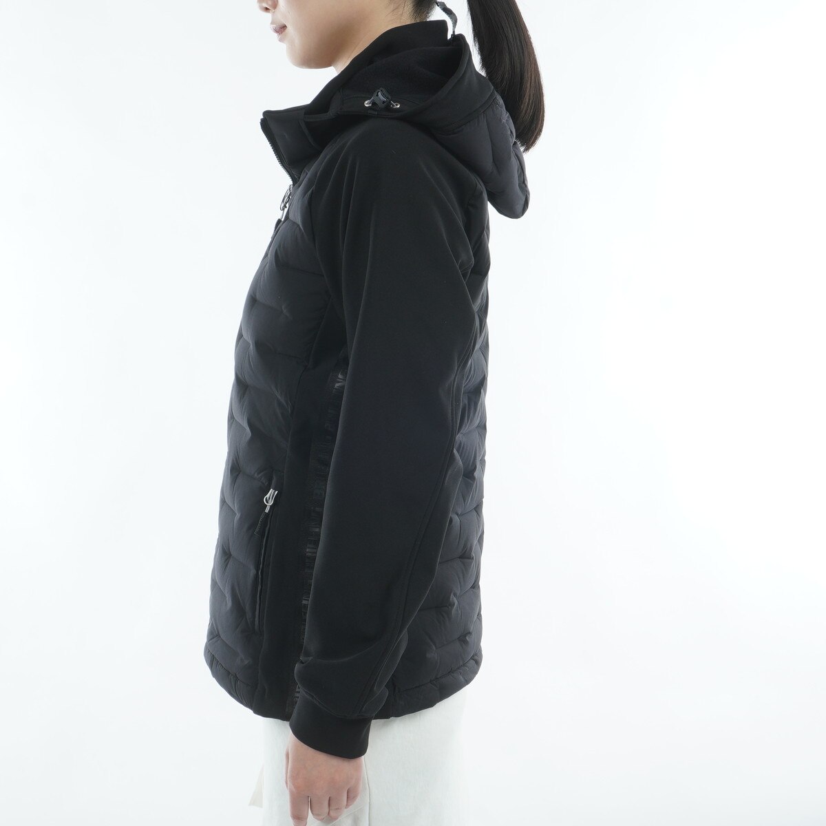 ストレッチ 2WAY ハイブリッド ダウン パーカー レディス(アウター
