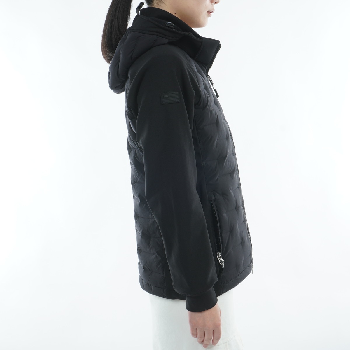 ストレッチ 2WAY ハイブリッド ダウン パーカー レディス(アウター