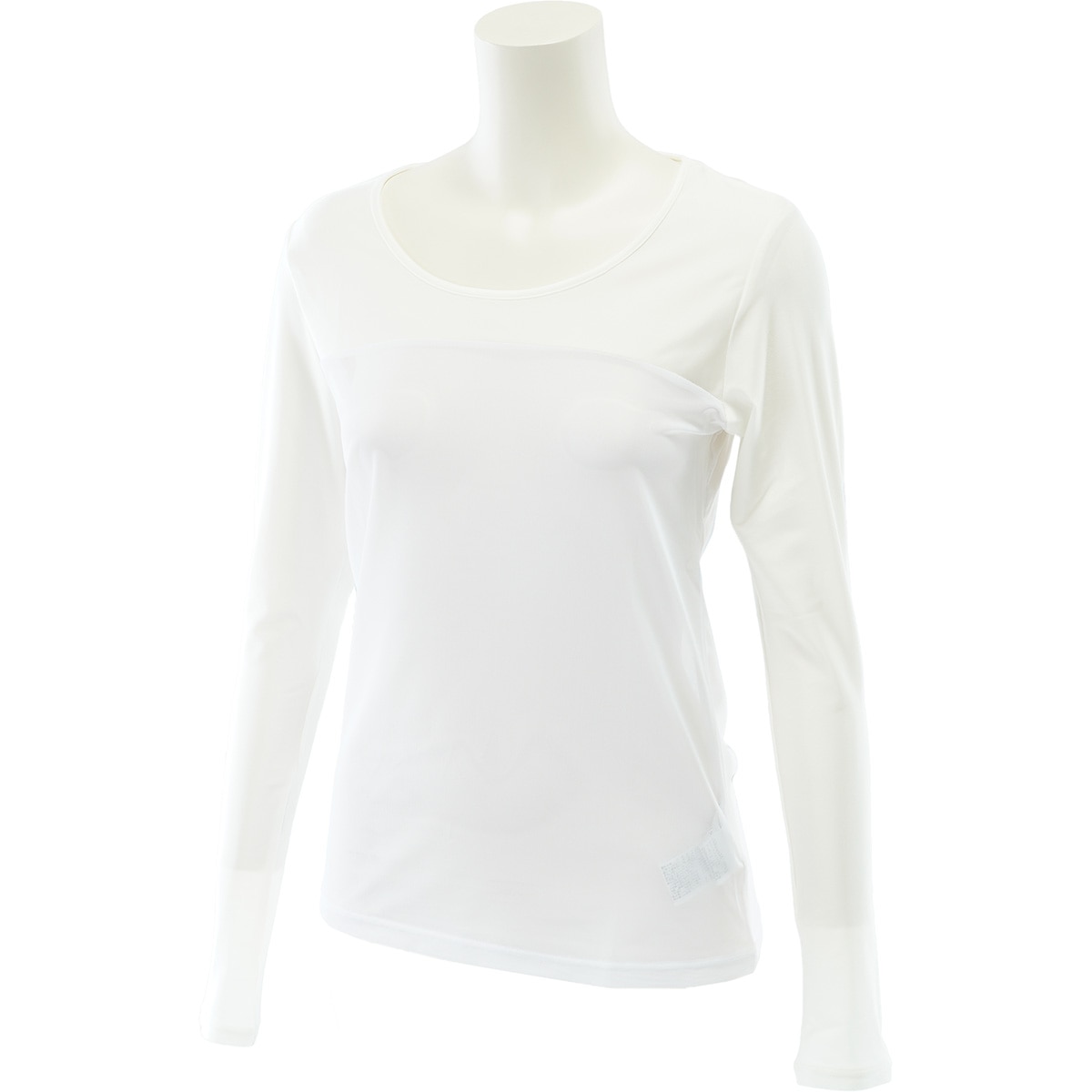 ジュン アンド ロペ　JUN & ROPE　UV 接触冷感 メッシュ切替ラウンドプルオーバー 長袖インナーシャツ　レディス UV 接触冷感 メッシュ切替ラウンドプルオーバー ストレッチ長袖