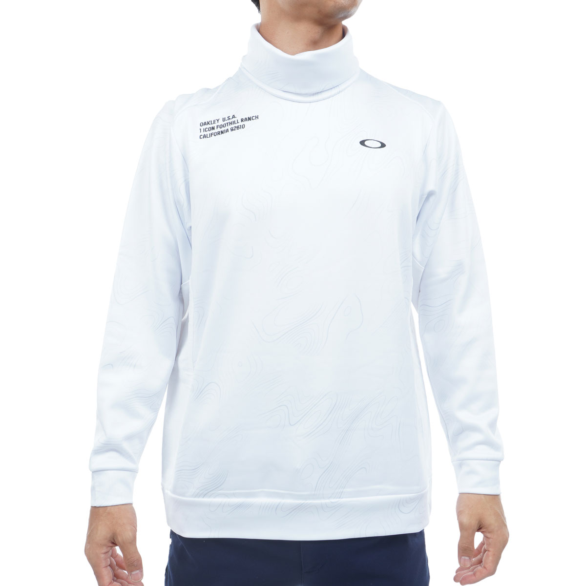 OAKLEY ハイネック長袖シャツ JPN 2XL ホワイト OAKLEY ELEVATION ストレッチ 裏起毛 ハイネック長袖シャツ(長袖シャツ