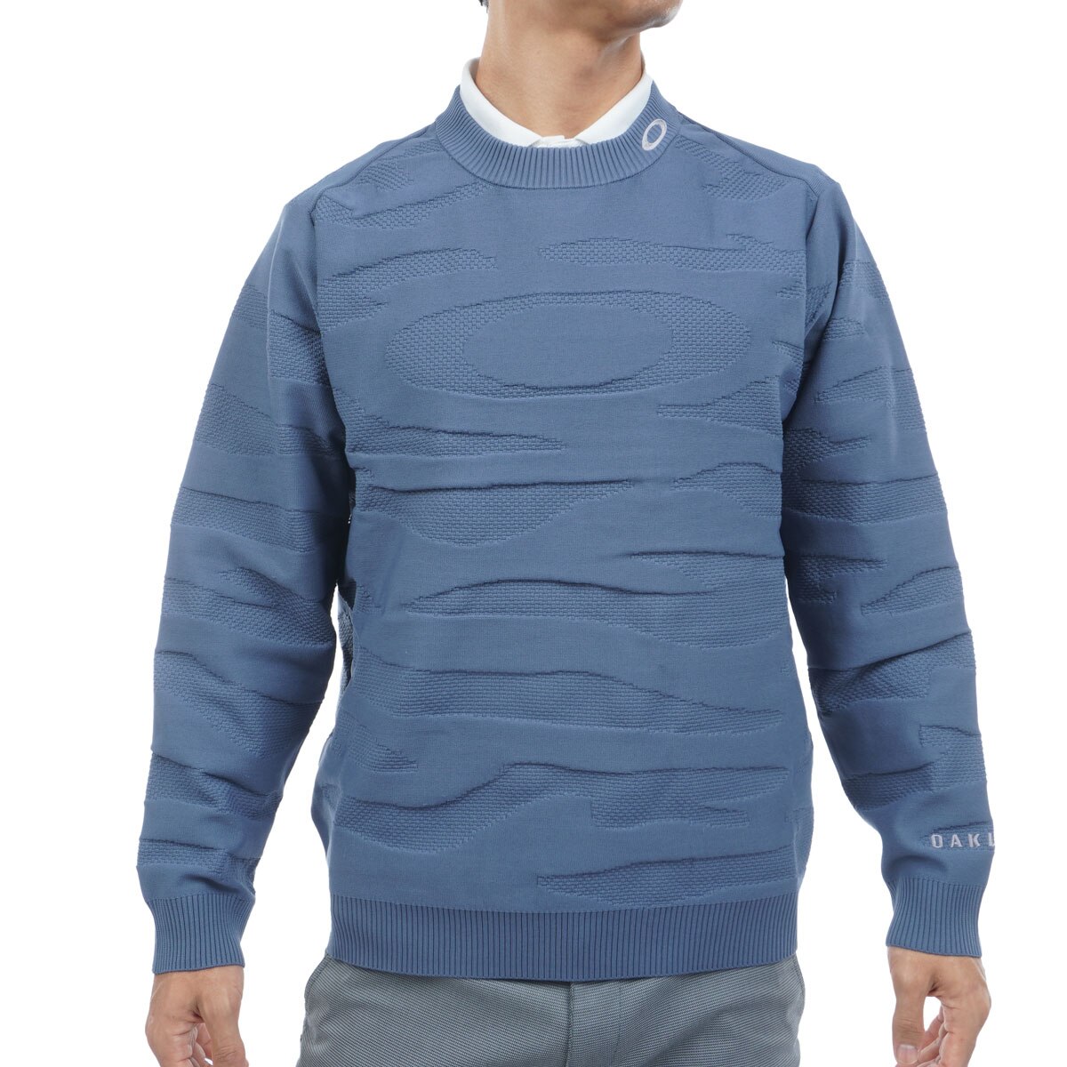 OAKLEY ストレッチ カモ ジャカード クルーネックセーター(中間着