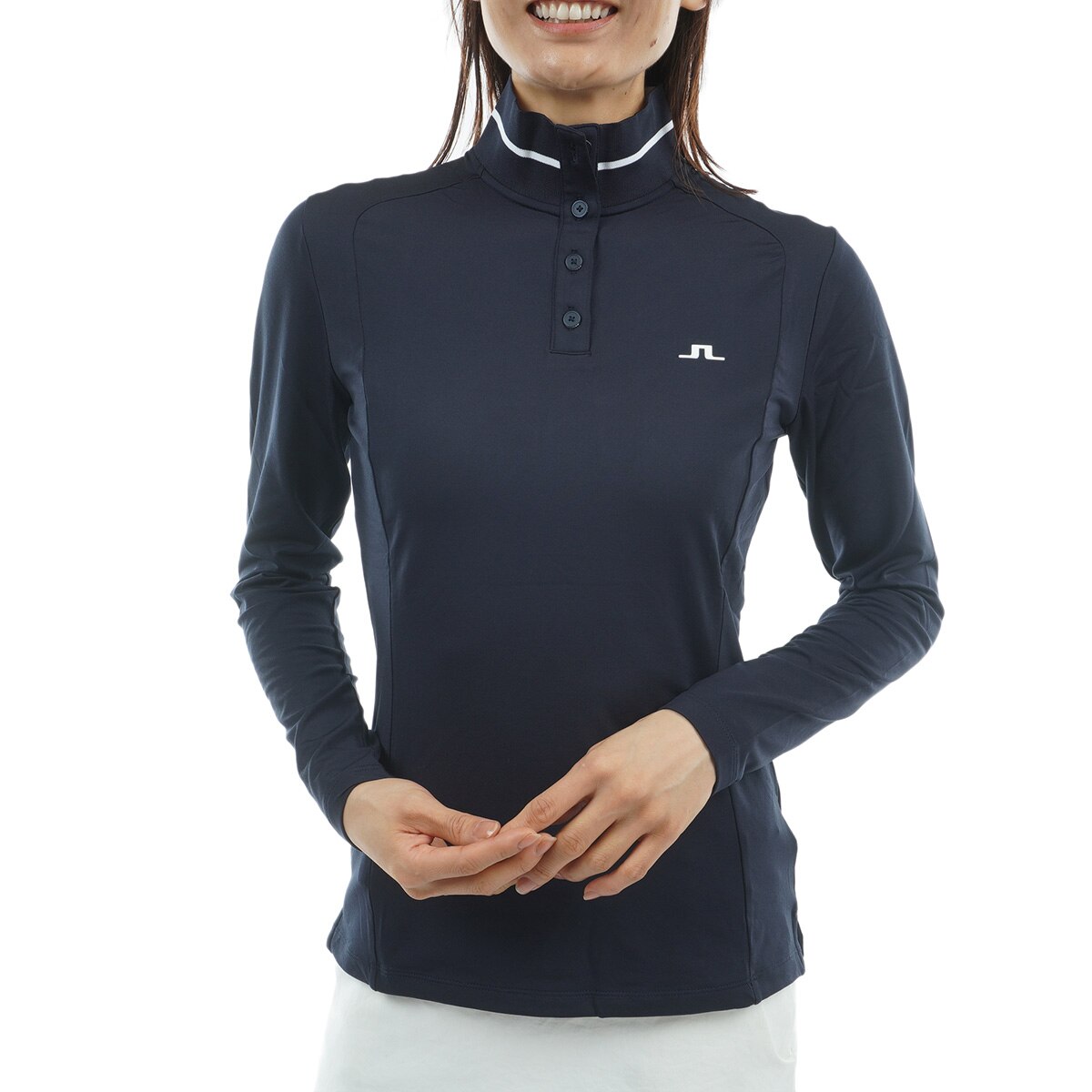 JリンドバーグJ.LINDEBERG/レディース女性用アームカバースリーブ(紺） サイズ：XS  ジェイリンドバーグ 半袖ポロシャツ イエロー