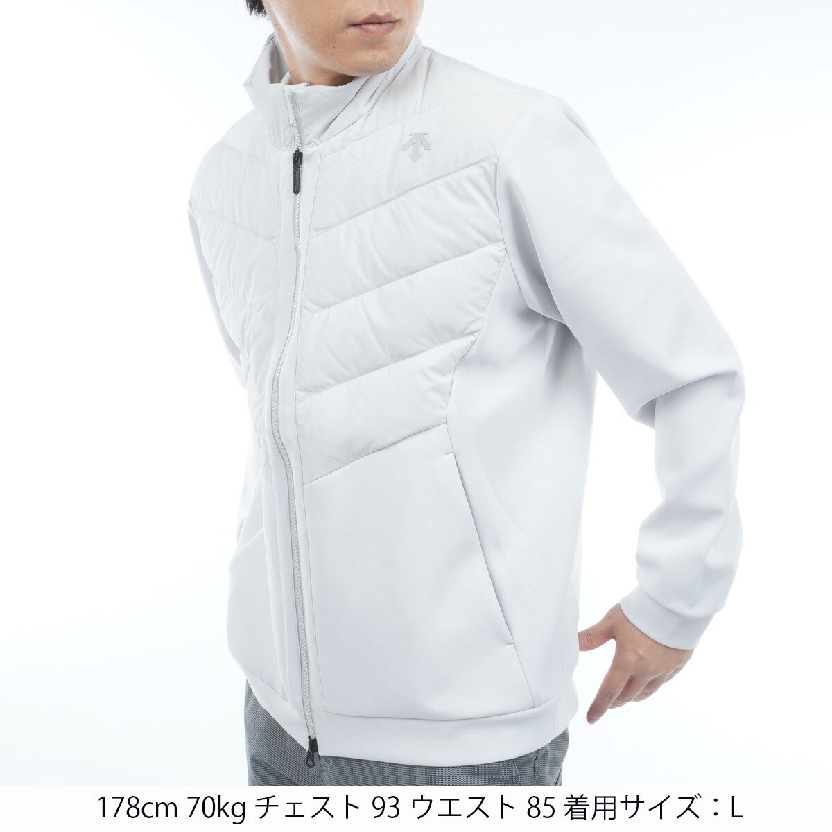 デサントゴルフLUXE ハイブリッドダウンジャケット　サイズL デサントゴルフ DESCENTE ゴルフ 防風ハイブリッドダウンジャケット