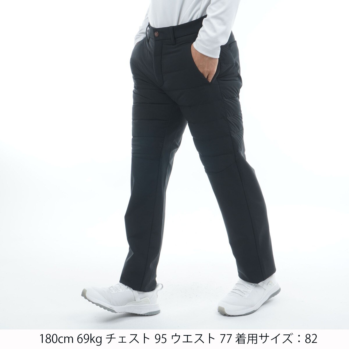 ストレッチ 裏起毛 接結ハイブリッドダウンパンツ(ロングパンツ