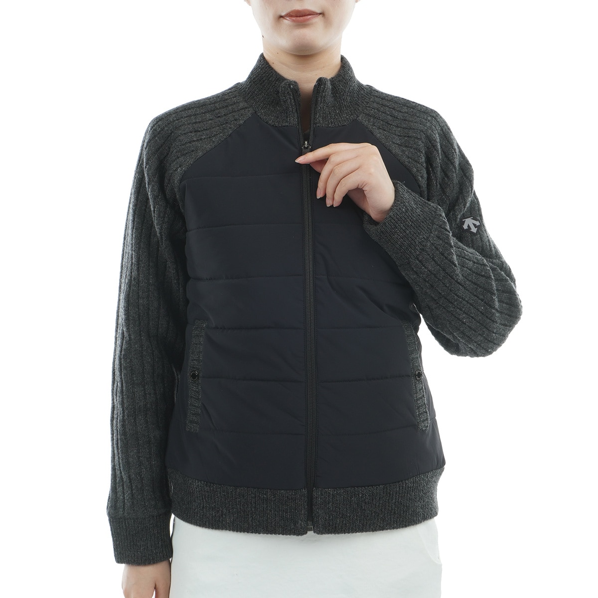 新品　デサントゴルフ　ゴルフウェア　中綿　ニット　切替　ジャケット　ブルゾン 新品 デサントゴルフ ゴルフウェア 中綿 ニット 切替 ジャケット