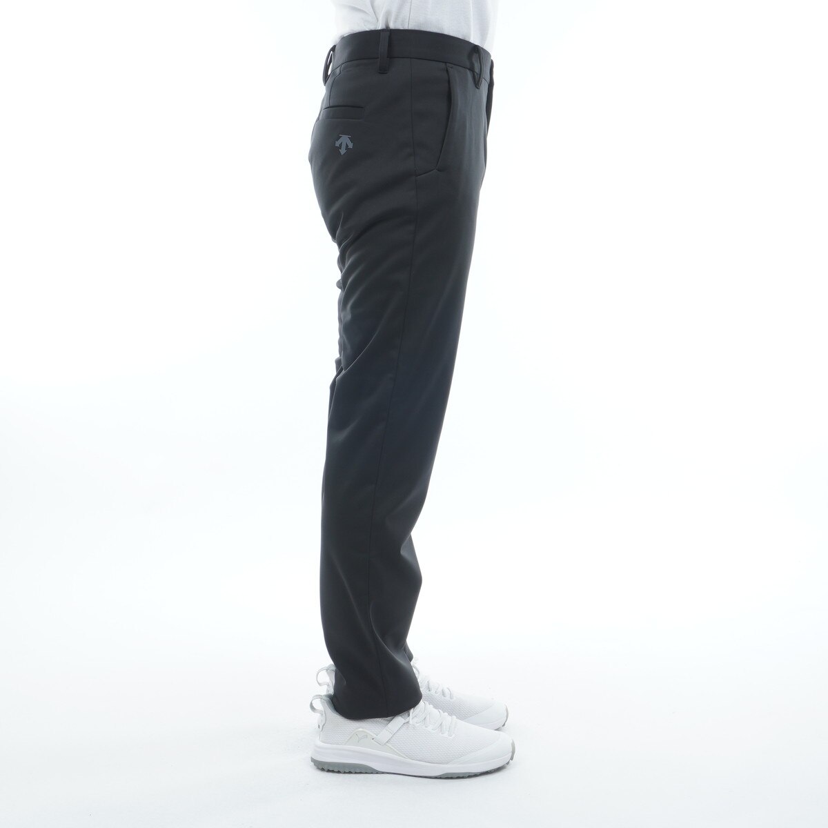 【美品】DESCENTE GOLF コーティングニット ボンディングパンツ 黒S ニットボンディングストレッチパンツ【アウトレット