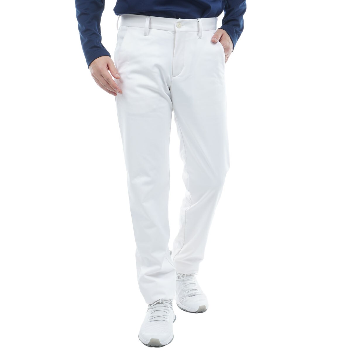 【入手困難】デサントゴルフ ミックスストレッチロゴプリント ロングパンツ L ミックスストレッチハイブリットグリーンダウンパンツ