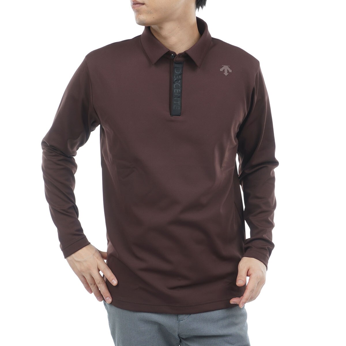デサントゴルフ　長袖ポロシャツ デサントゴルフ 長袖ポロシャツ 美品DESCENTE GOLF デサントゴルフ