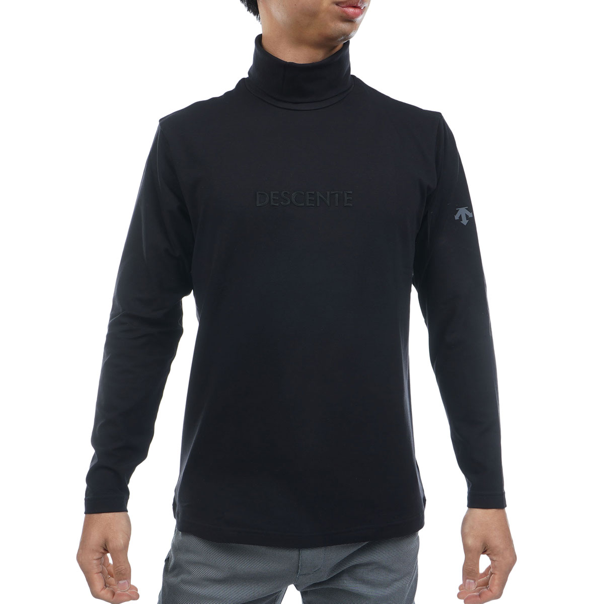 【DESCENTE】デサントゴルフ 長袖シャツ　極暖　タートルネック　ゴルフ ストレッチ ベア天竺裏起毛タートルネック長袖シャツ(長袖シャツ