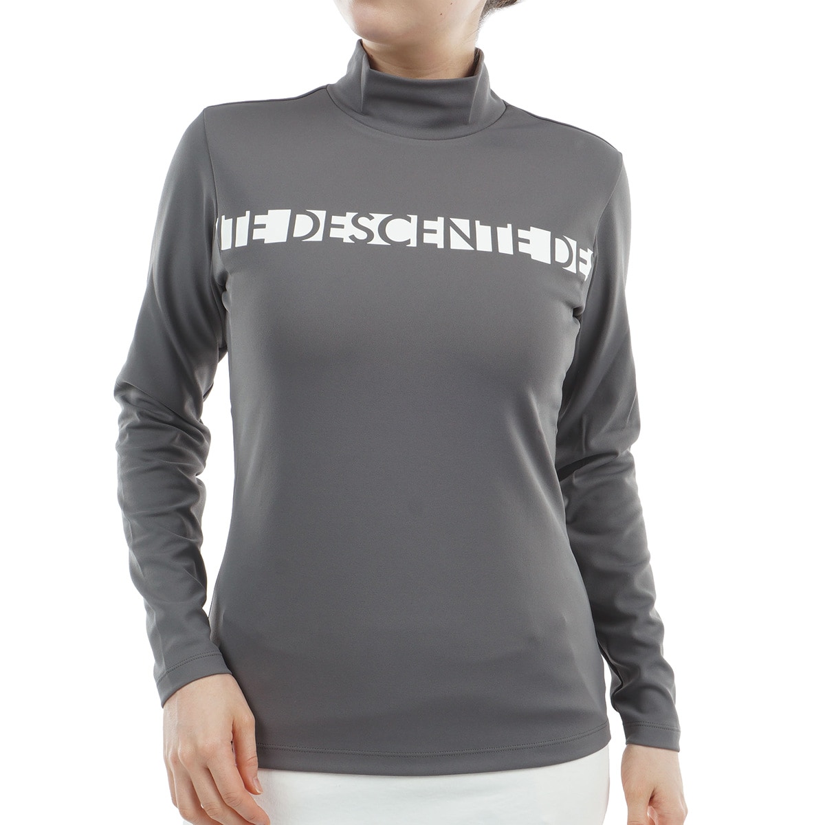 ストレッチ 裏起毛 防風ベアスムースモックネック長袖シャツ レディス