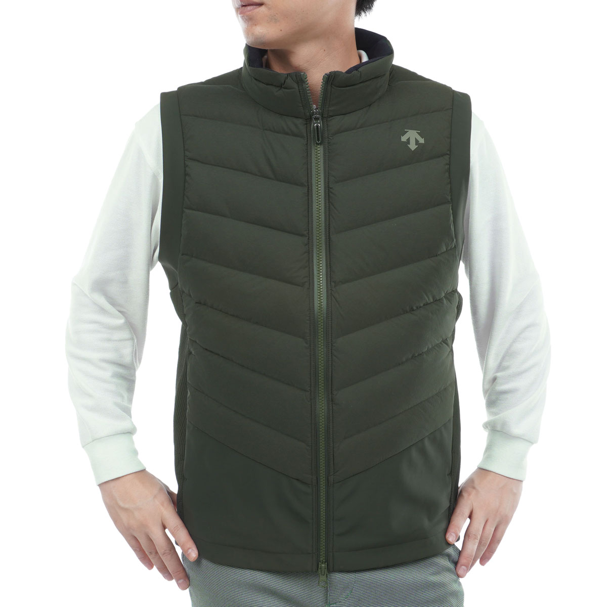 デサントゴルフベスト ストレッチ 接結ハイブリッドフルジップダウンベスト(ベスト)|DESCENTE