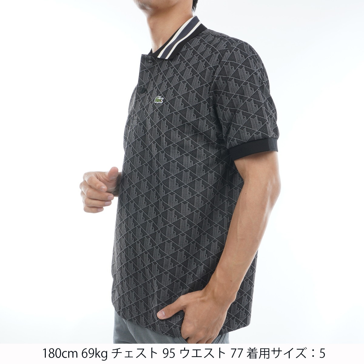 モノグラムジャカード半袖ポロシャツ(半袖シャツ・ポロシャツ)|LACOSTE