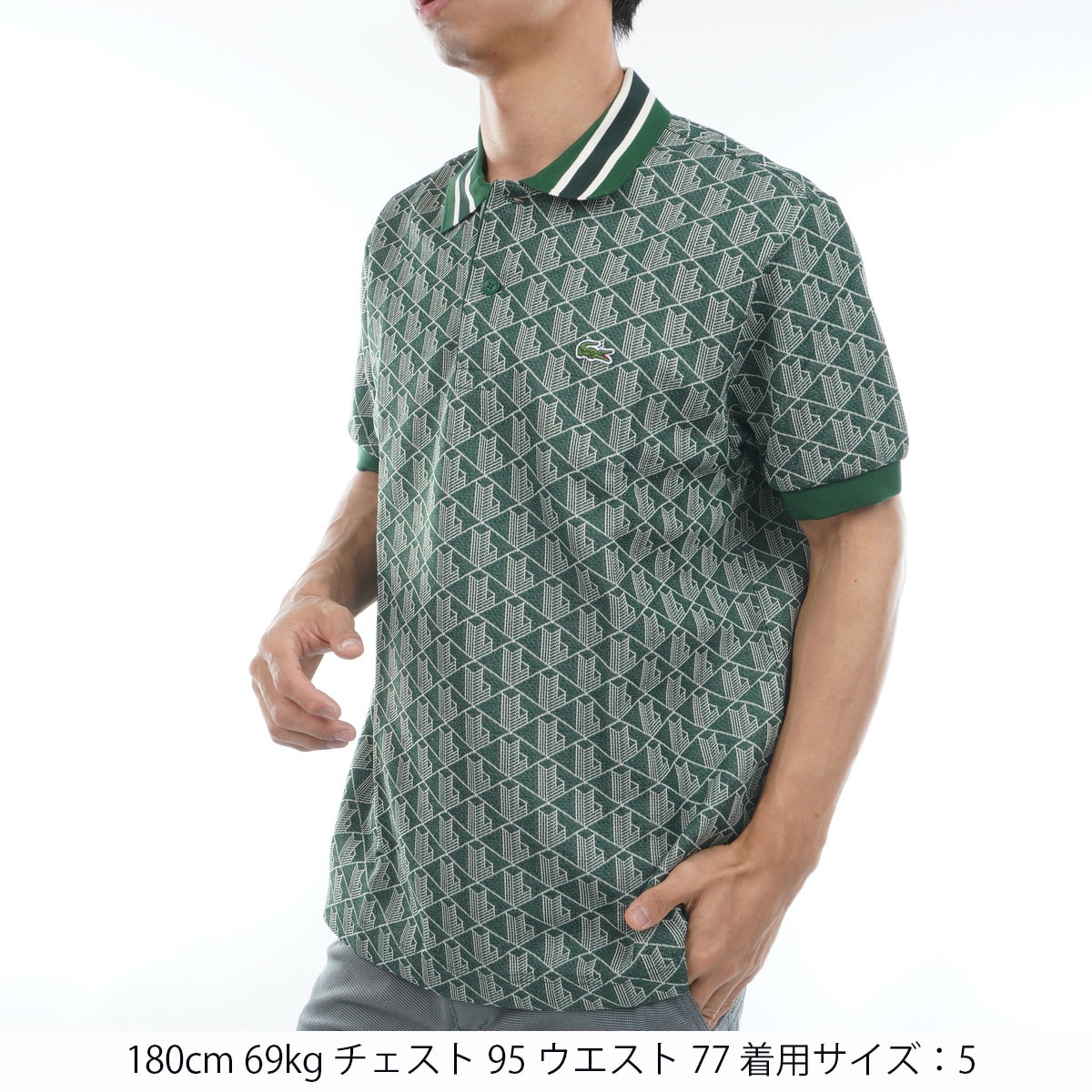 モノグラムジャカード半袖ポロシャツ(半袖シャツ・ポロシャツ)|LACOSTE