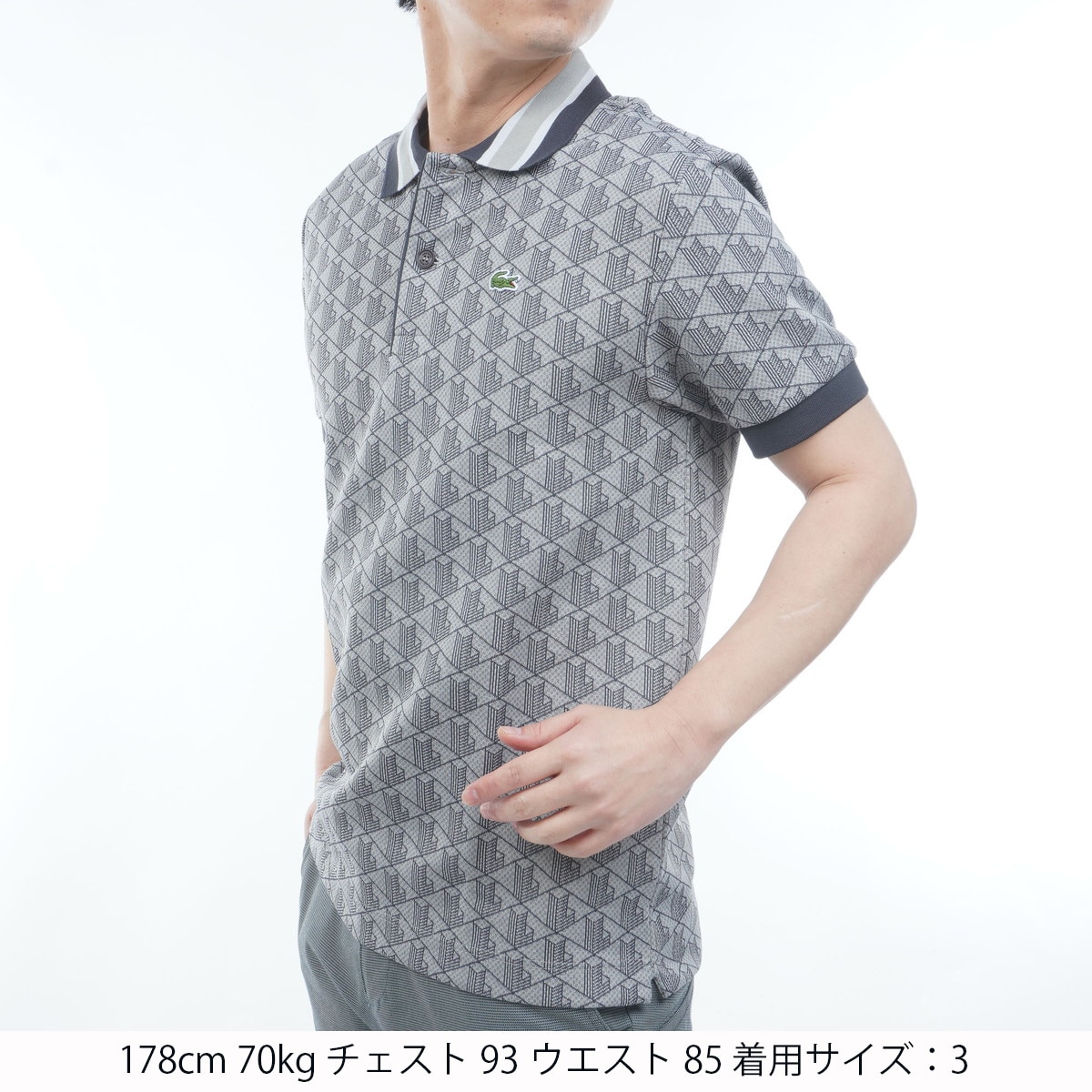 モノグラムジャカード半袖ポロシャツ(半袖シャツ・ポロシャツ)|LACOSTE