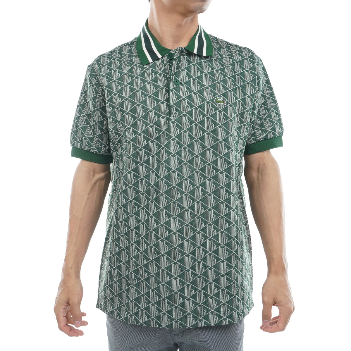 モノグラムジャカード半袖ポロシャツ(半袖シャツ・ポロシャツ)|LACOSTE