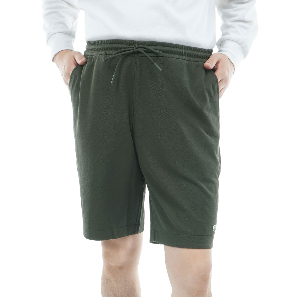 LACOSTE ラコステ L1212+ノースショーツ L.12.12アレンジ 鹿の子地ハーフパンツ(ハーフパンツ)|LACOSTE