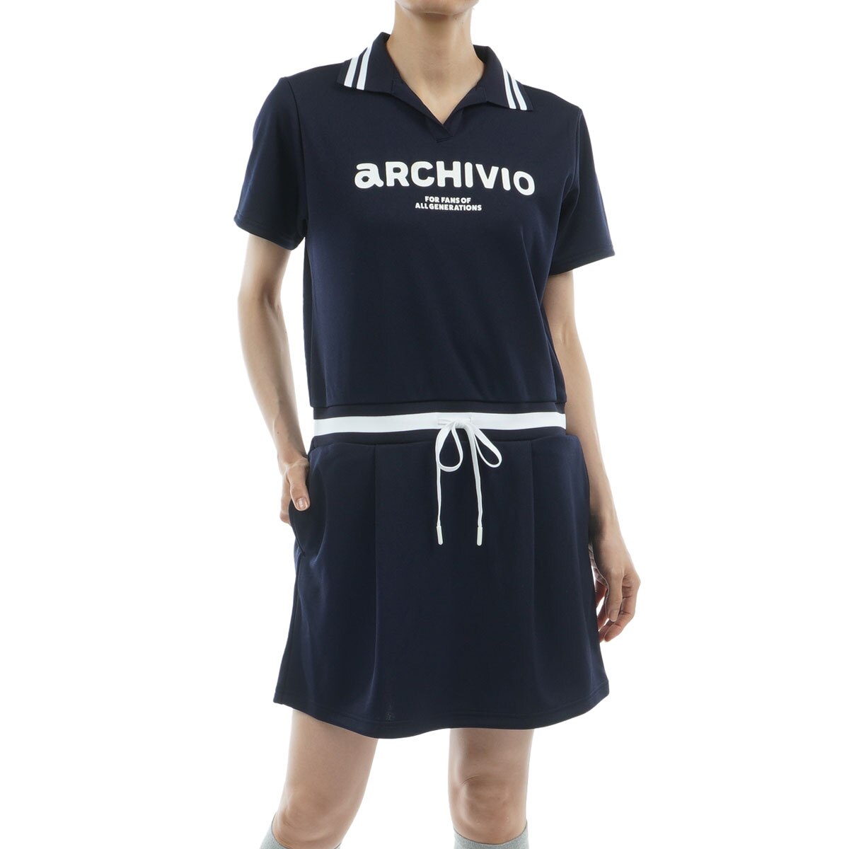 リブ切替UVスムースワンピース レディス(ワンピース)|archivio