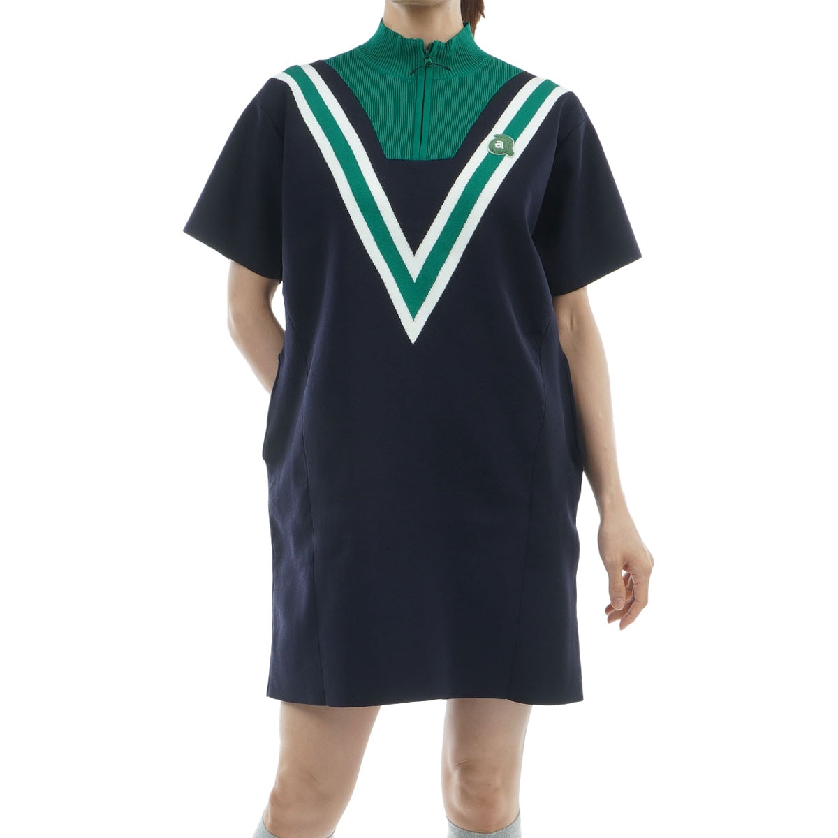 極美品　アルチビオ 　ワンピース　ポロワンピース　ノースリーブ　チャコール 極美品 アルチビオ ワンピース ポロワンピース ノースリーブ